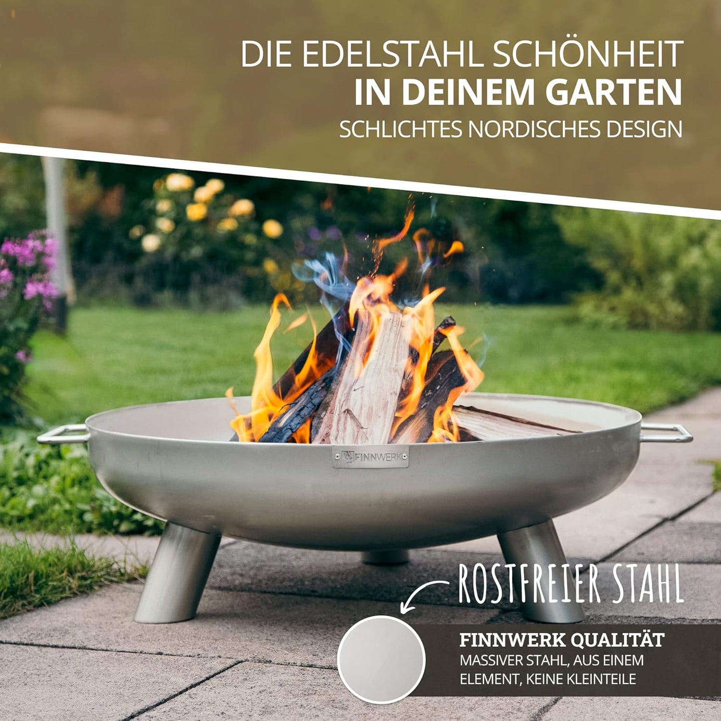 Feuerschale Harri, 70 Feuerschale Edelstahl