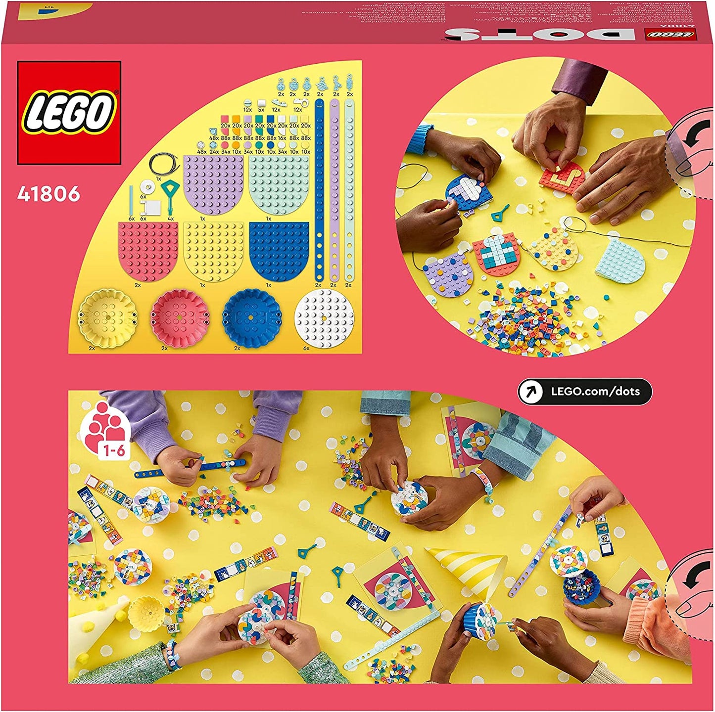 41806 DOTS Ultimatives Partyset, Konstruktionsspielzeug, Spielzeug