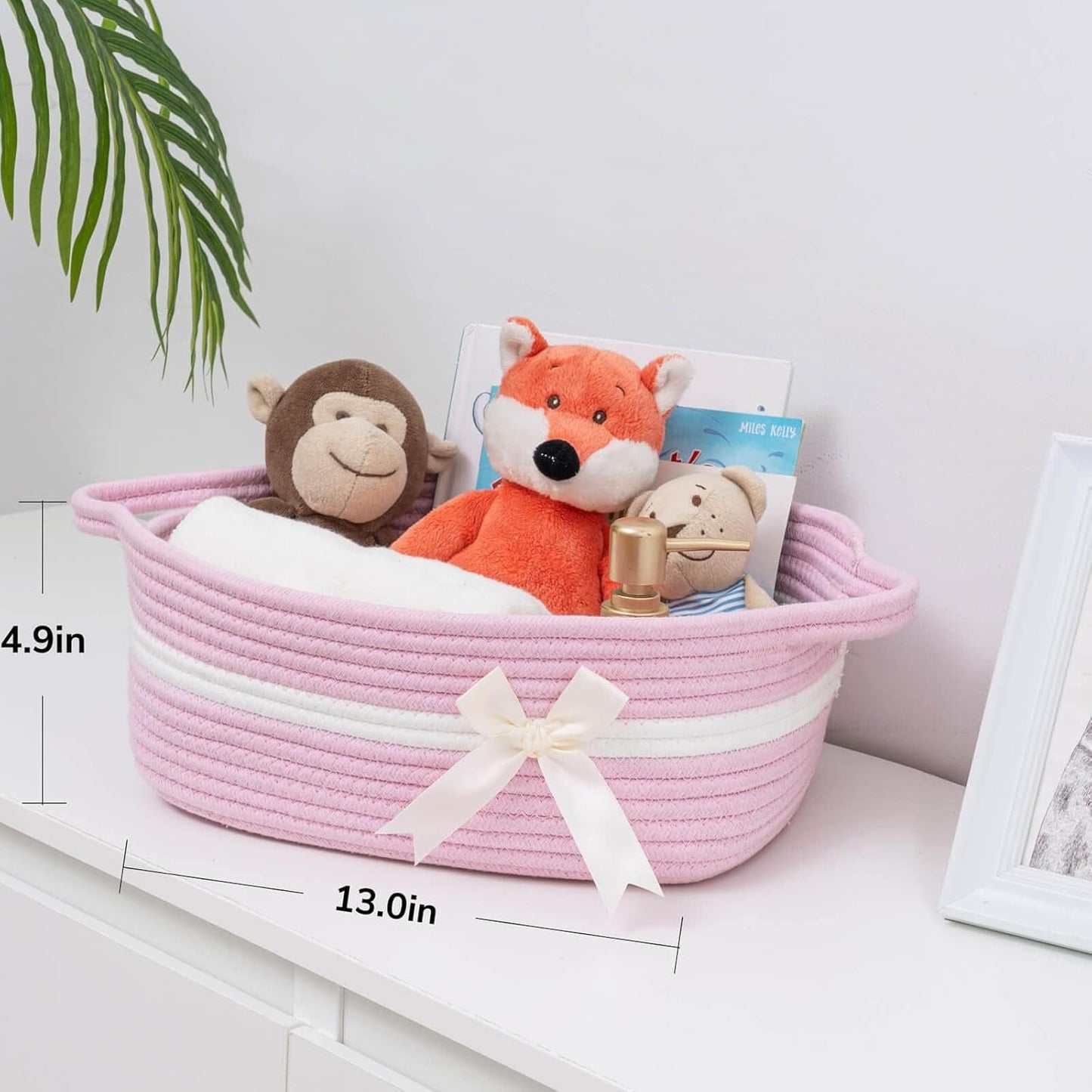 Geflochtener Aufbewahrungskorb, Rosa