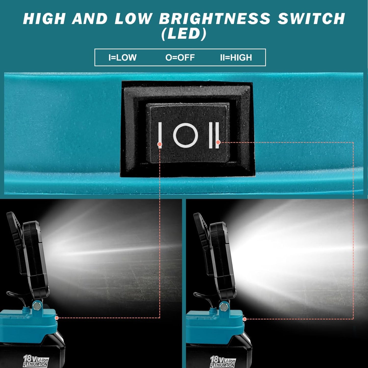 Akkulampe für Makita, 35LED for Makita 18V Battery