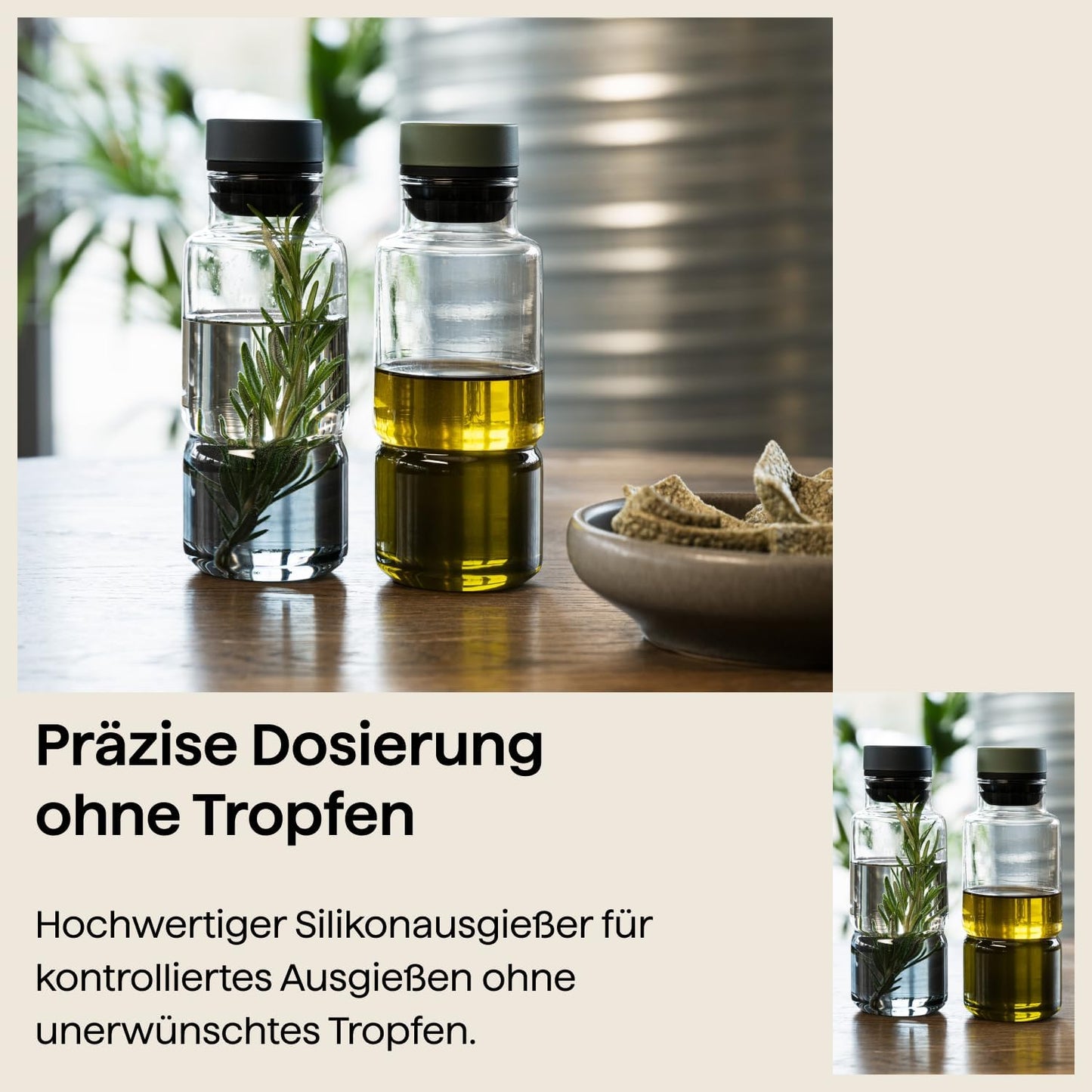 Essig- und Ölspender, Blaubeere Blau