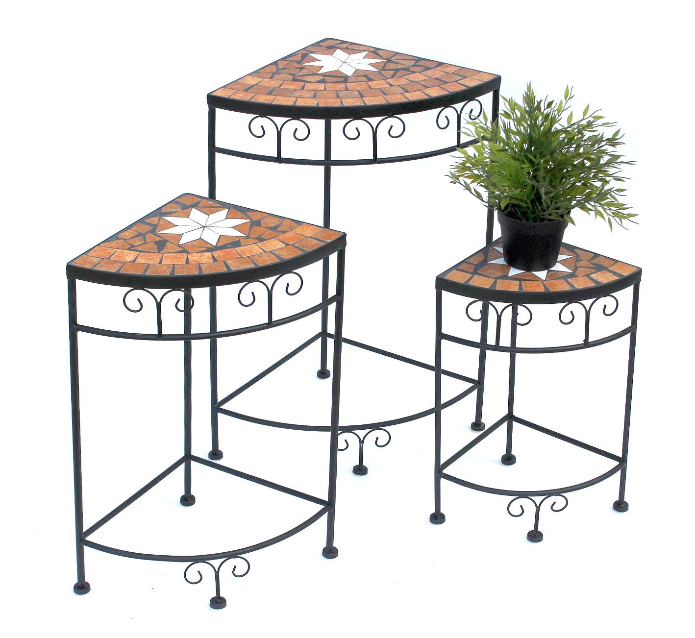 3er-Set Blumenhocker Mosaik Merano