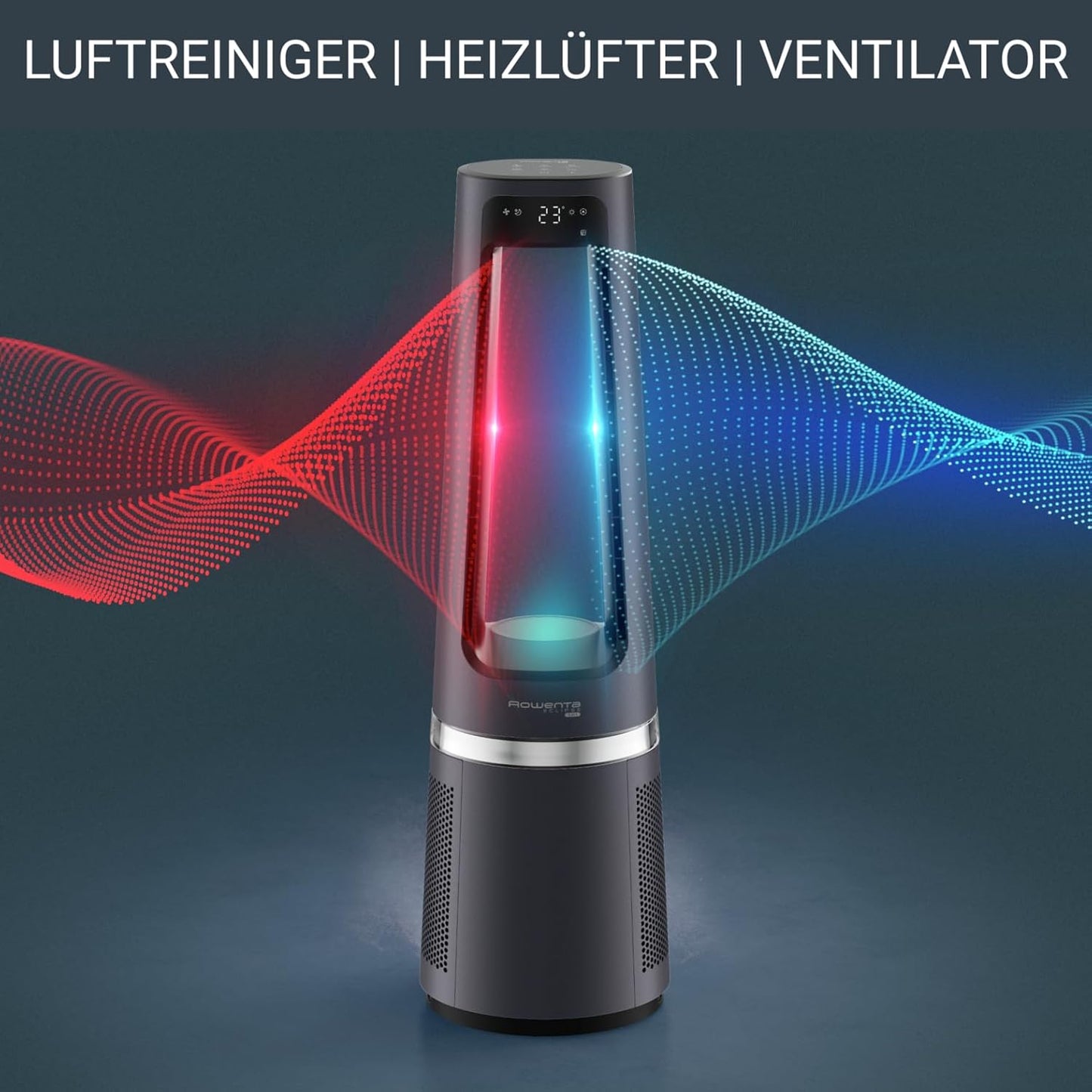 QU5062 Eclipse - 3-in-1 Turmventilator (Luftreiniger, Heizlüfter & Ventilator), 3-in-1 Ventilator, Luftreiniger, Heizen