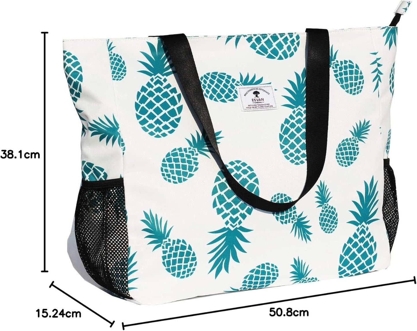 Wasserabweisende Strandtasche, Ananas