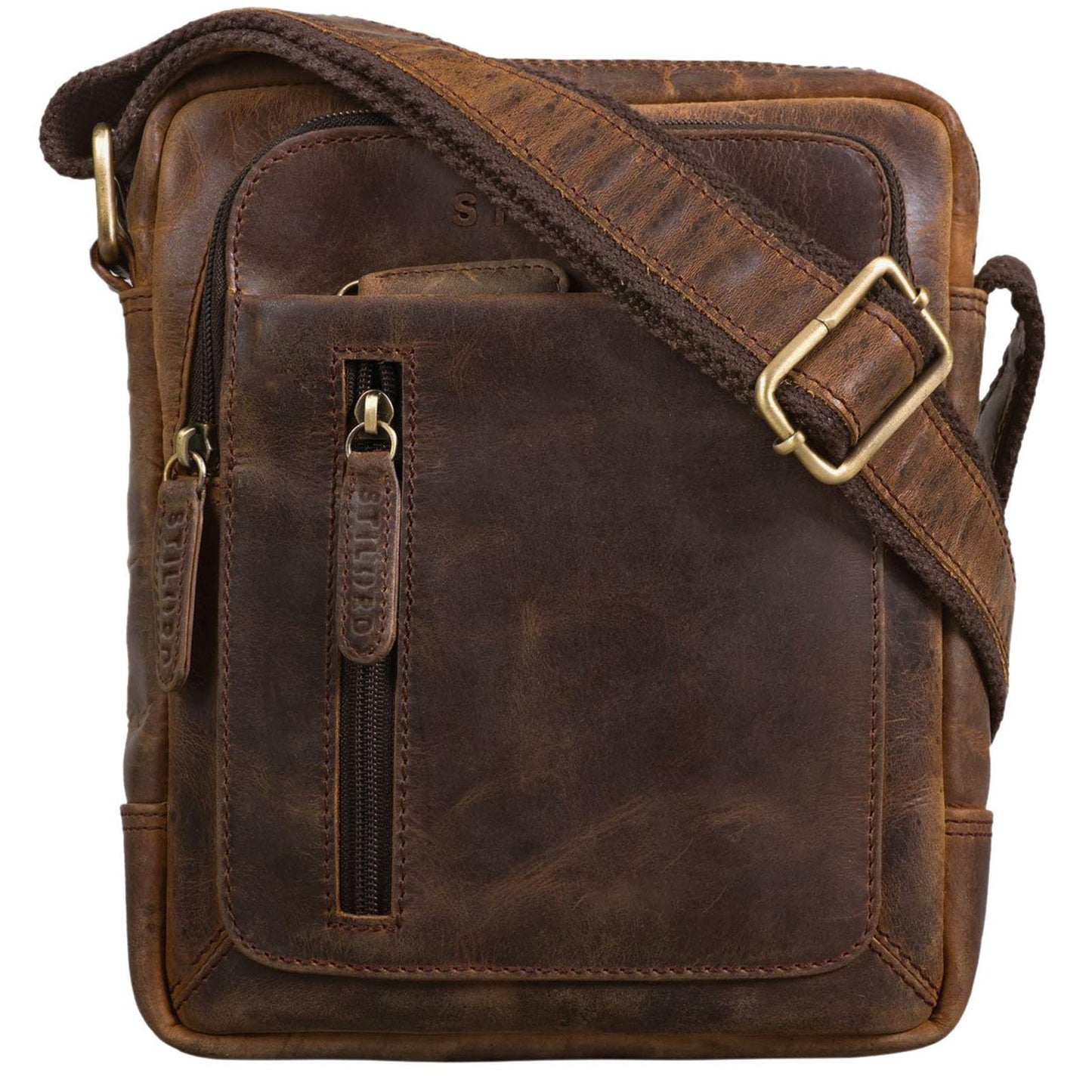 Vintage Herren Ledertasche, Zamora - Braun