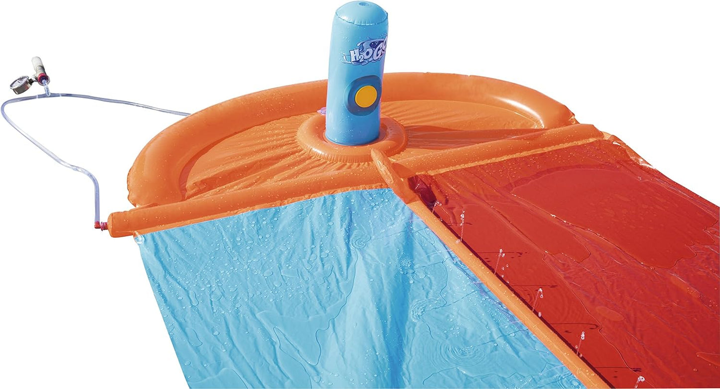 H2oGo Doppel Wasserrutsche mit Ziel-Fontaine, Zweispuriger Dragstrip