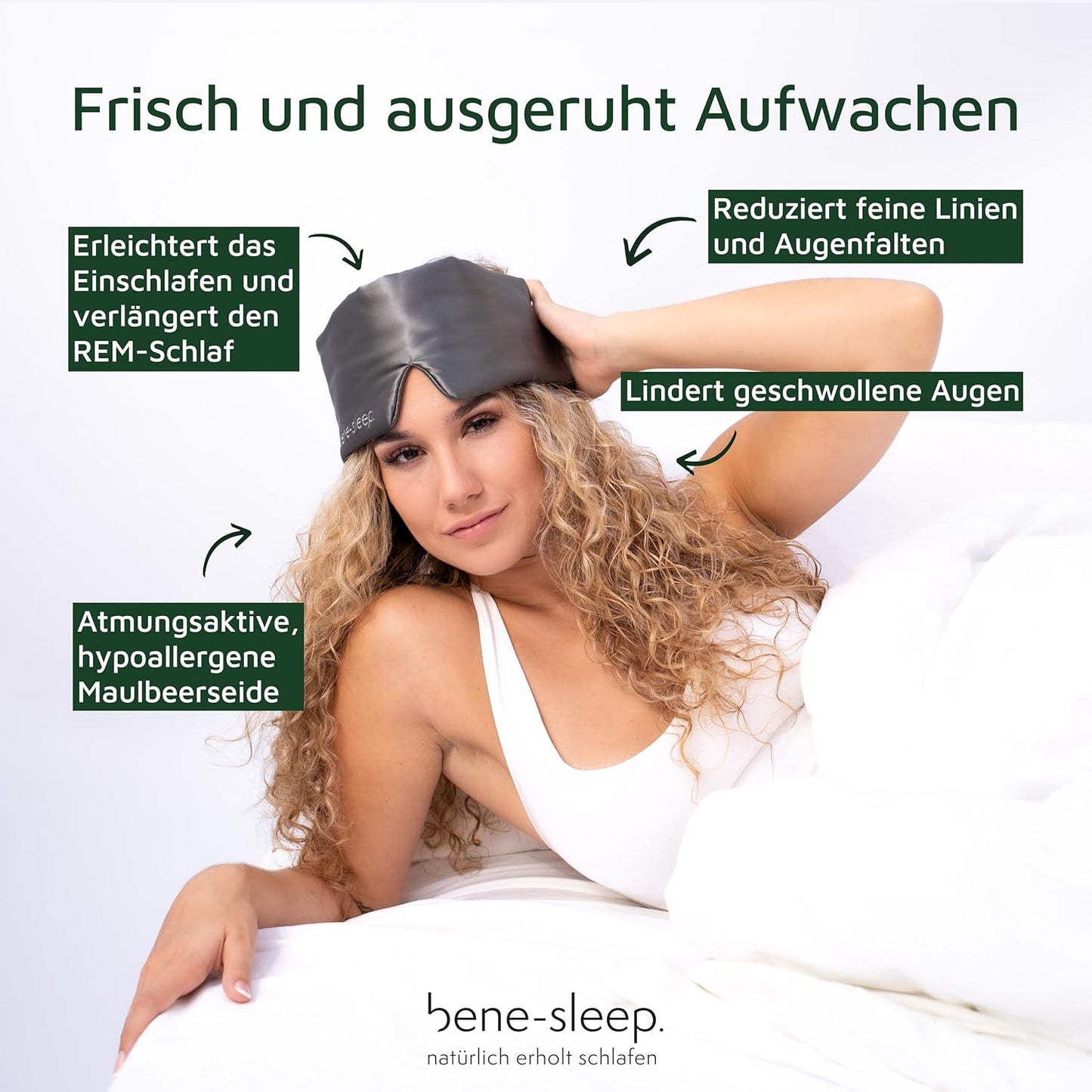Seidenschlafmaske, Grau