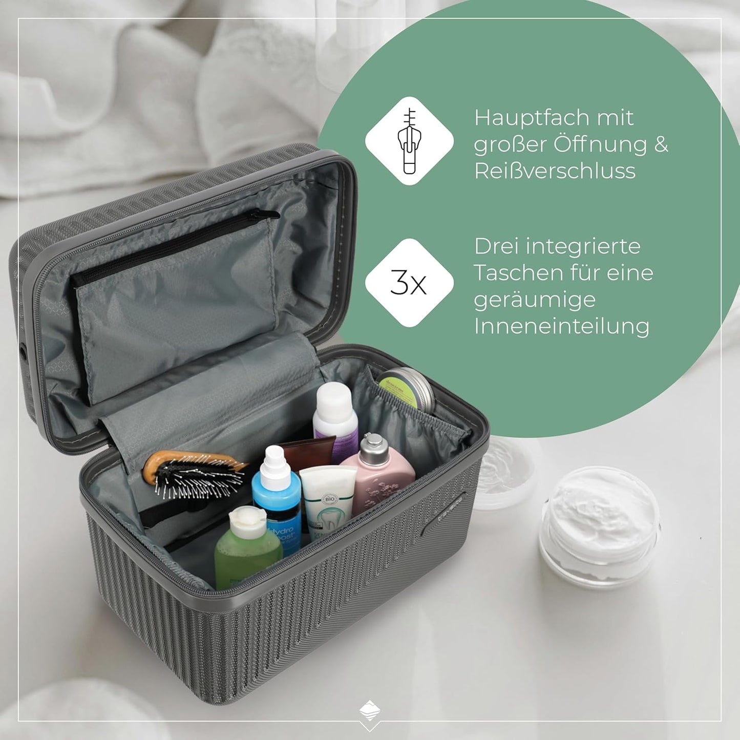 Beautycase Bali, Anthrazit Beautycase