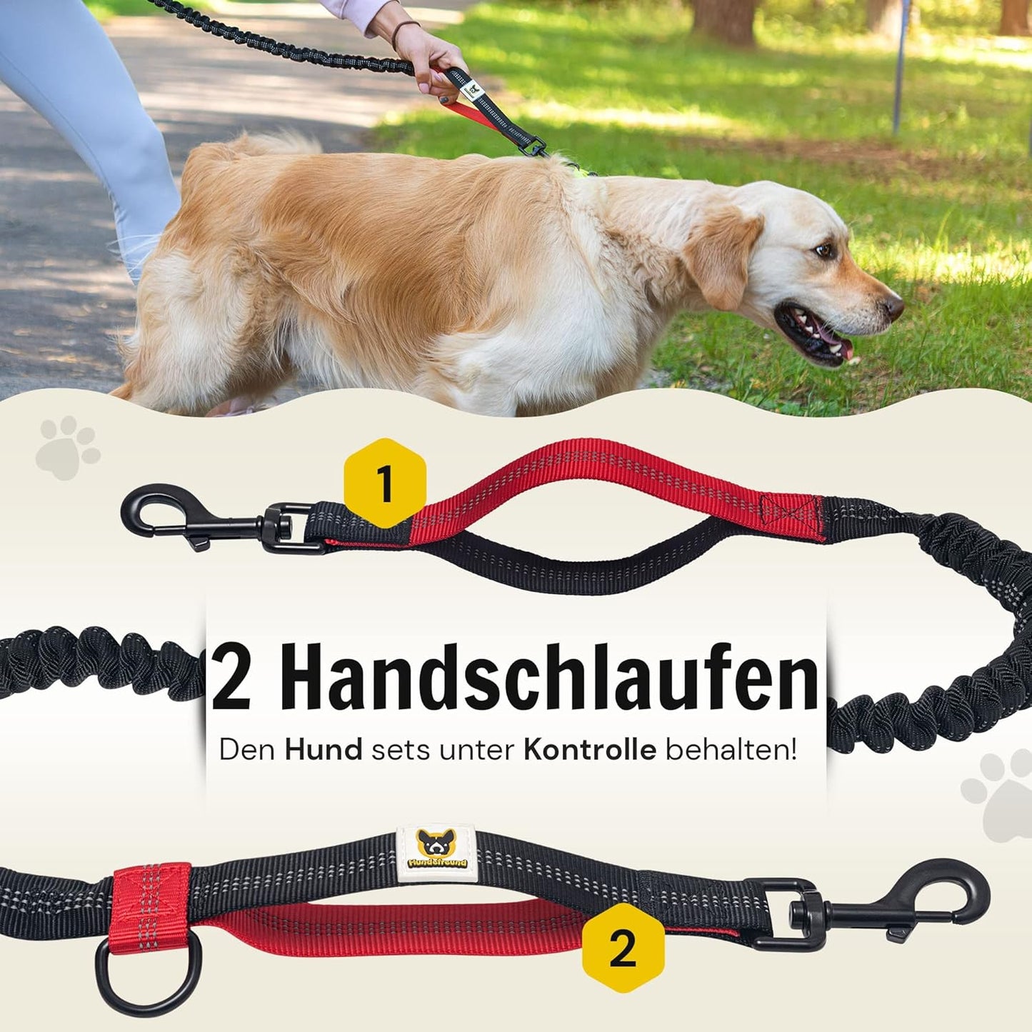 Joggingleine mit Bauchgurt