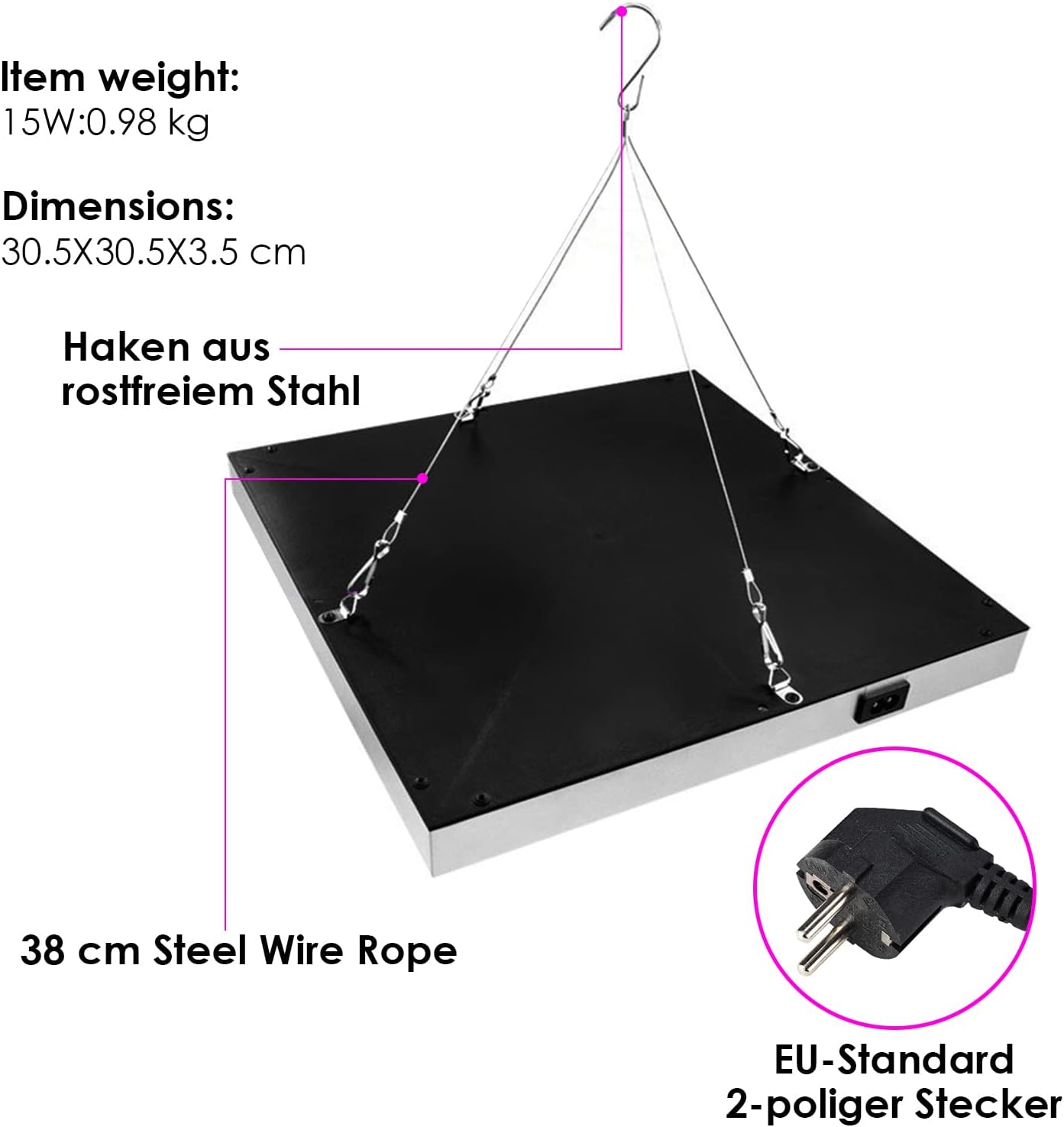 Pflanzenlicht, 1x, 15W