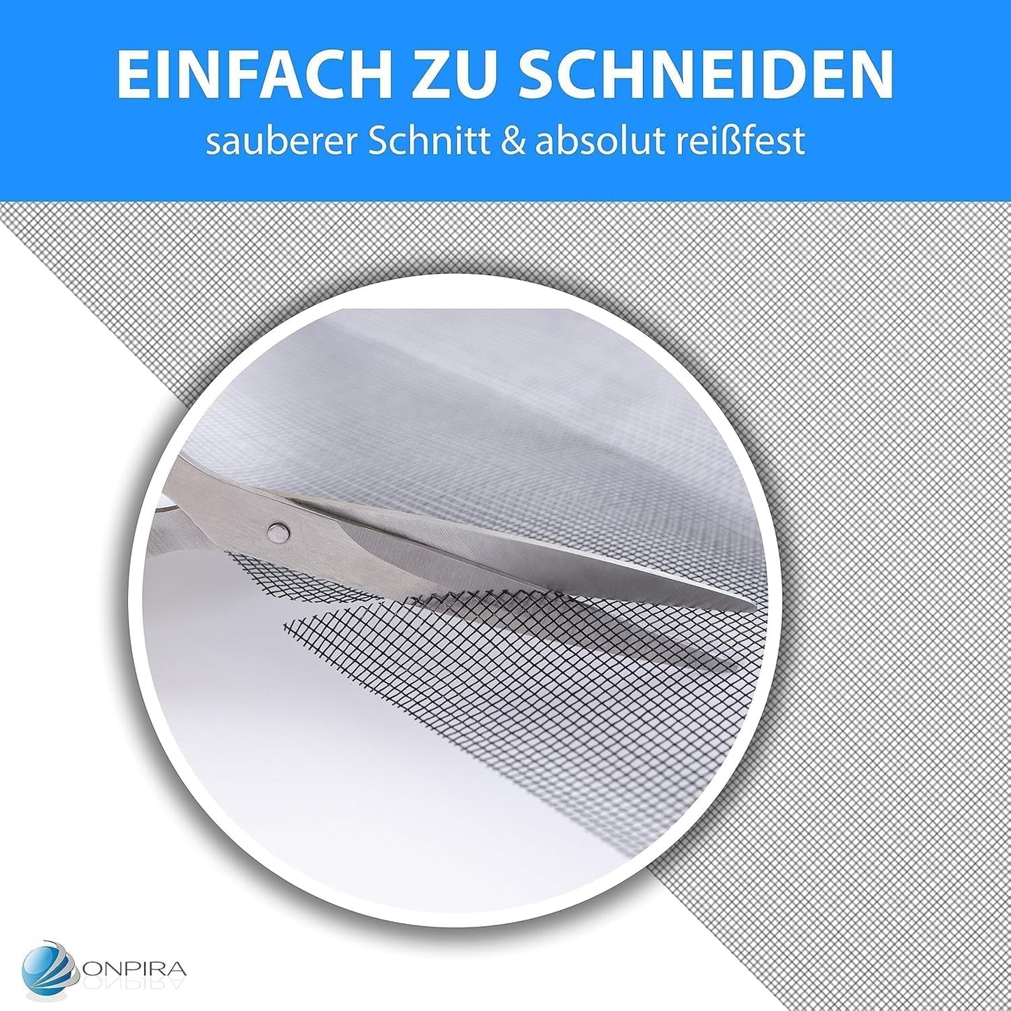 Fliegennetz Meterware 150cm x 10m UV-beständig, Schwarz 150cm x 10m