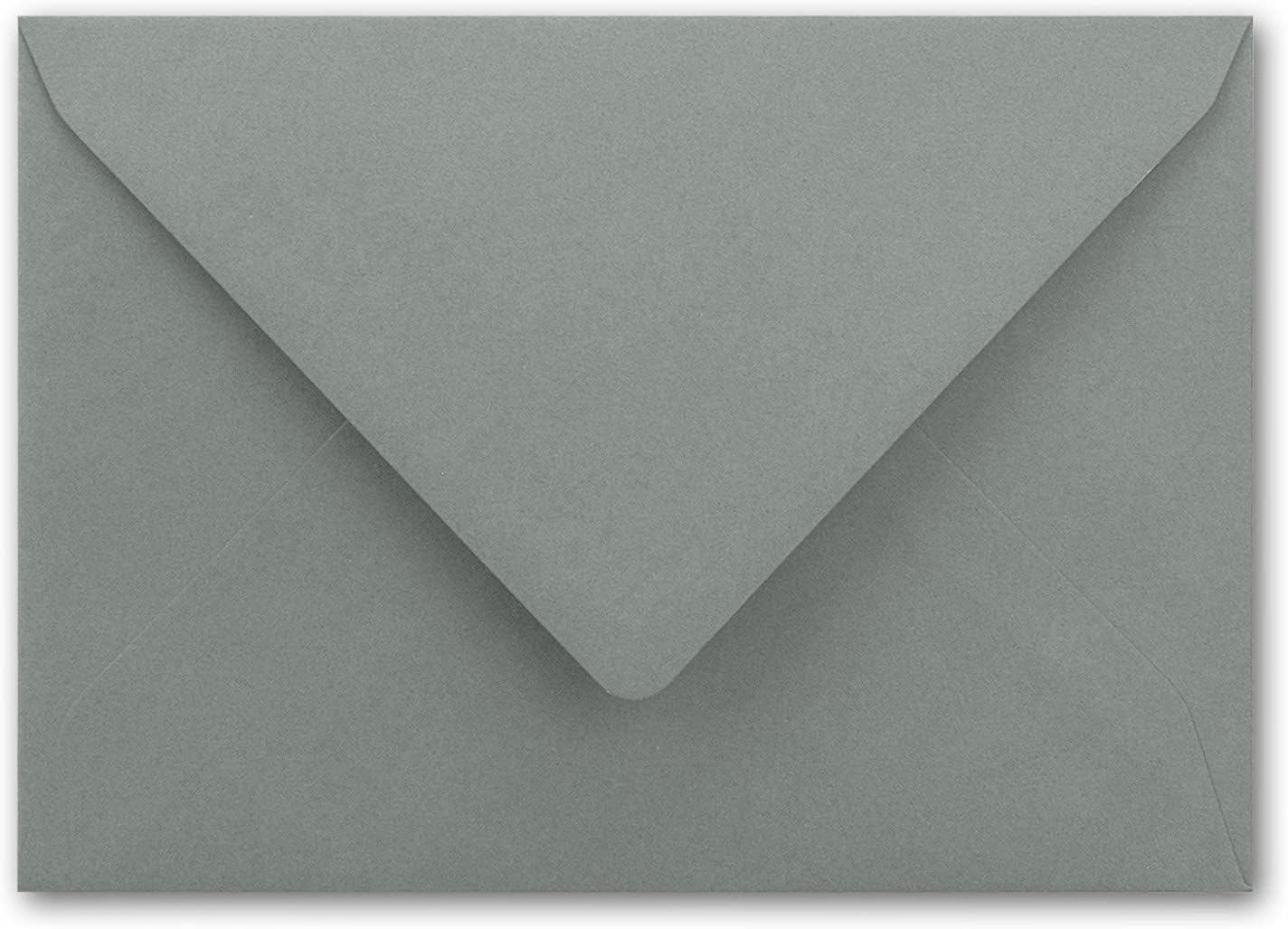 Gold-gefütterte Briefumschläge C5 (50 Stück), 50 Umschläge graphit | Gold