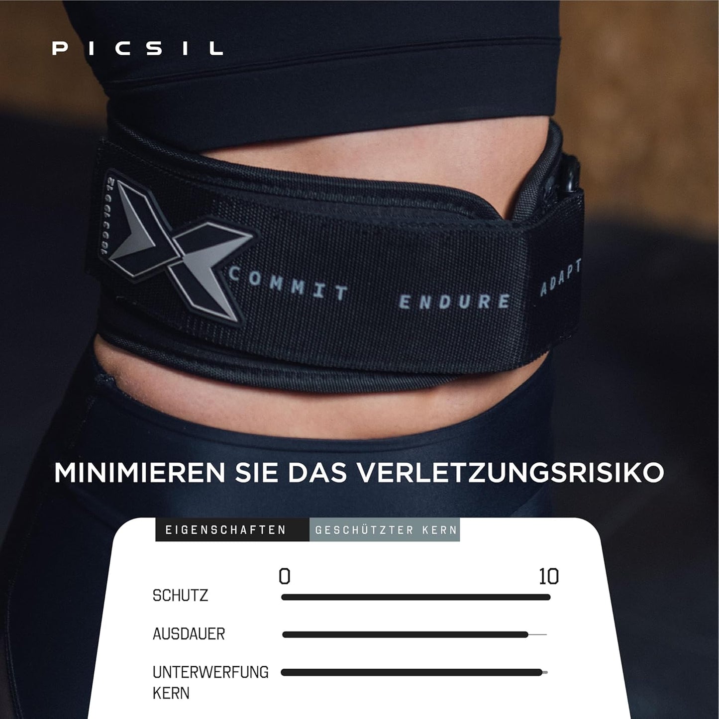 Lendengürtel für Gewichtheben, XL Grün