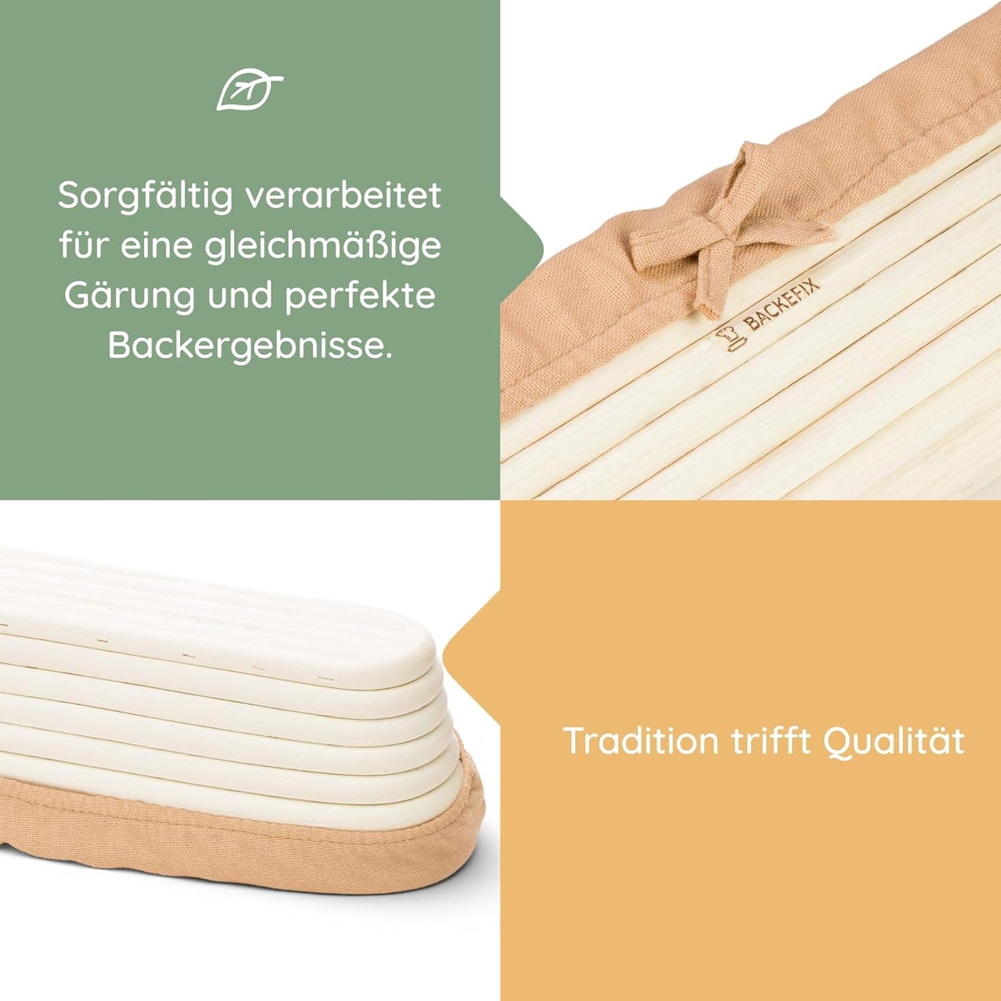 Gärkörbchen für Baguette, oval 44cm