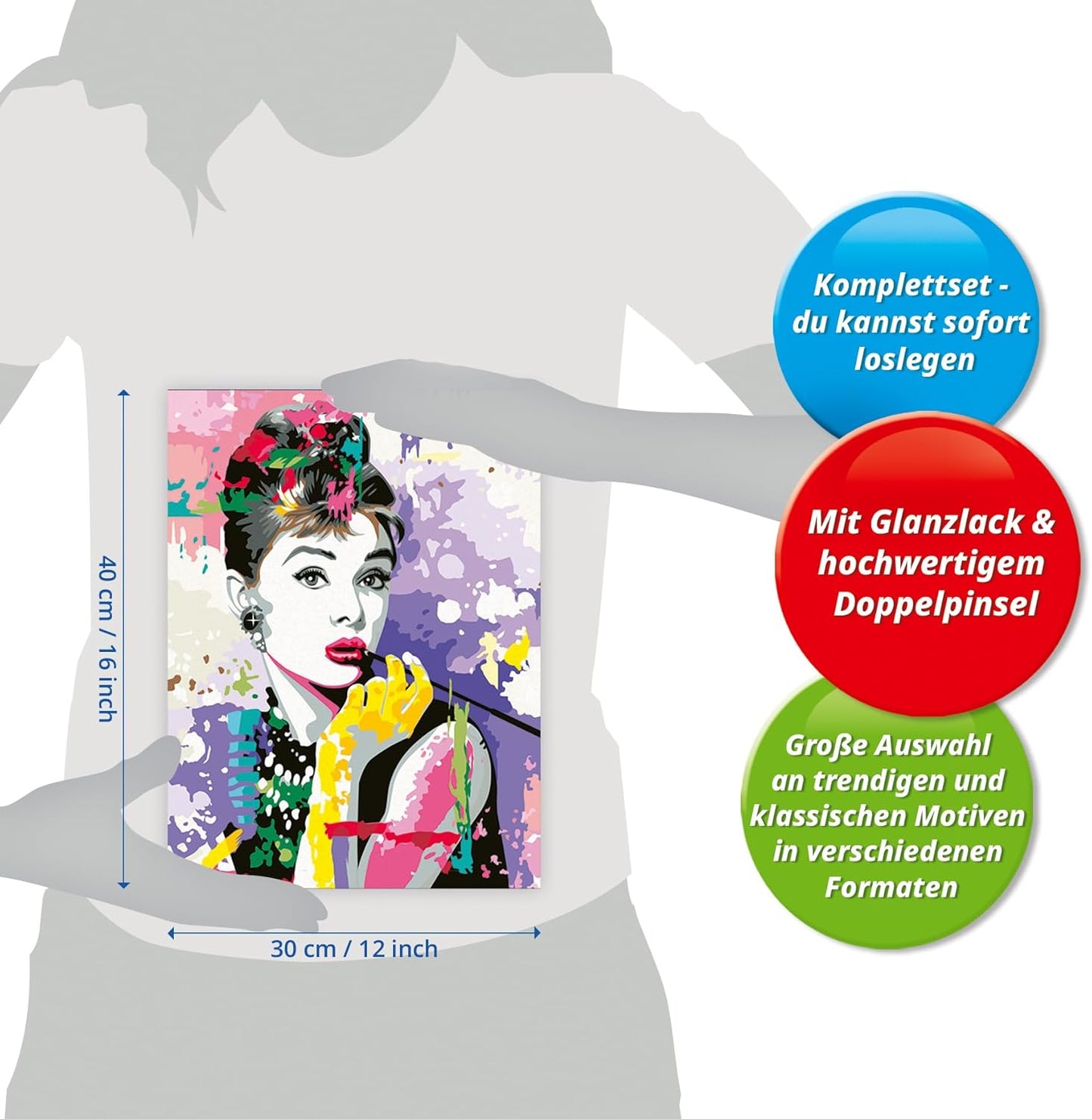 CreArt Malen nach Zahlen Audrey Hepburn