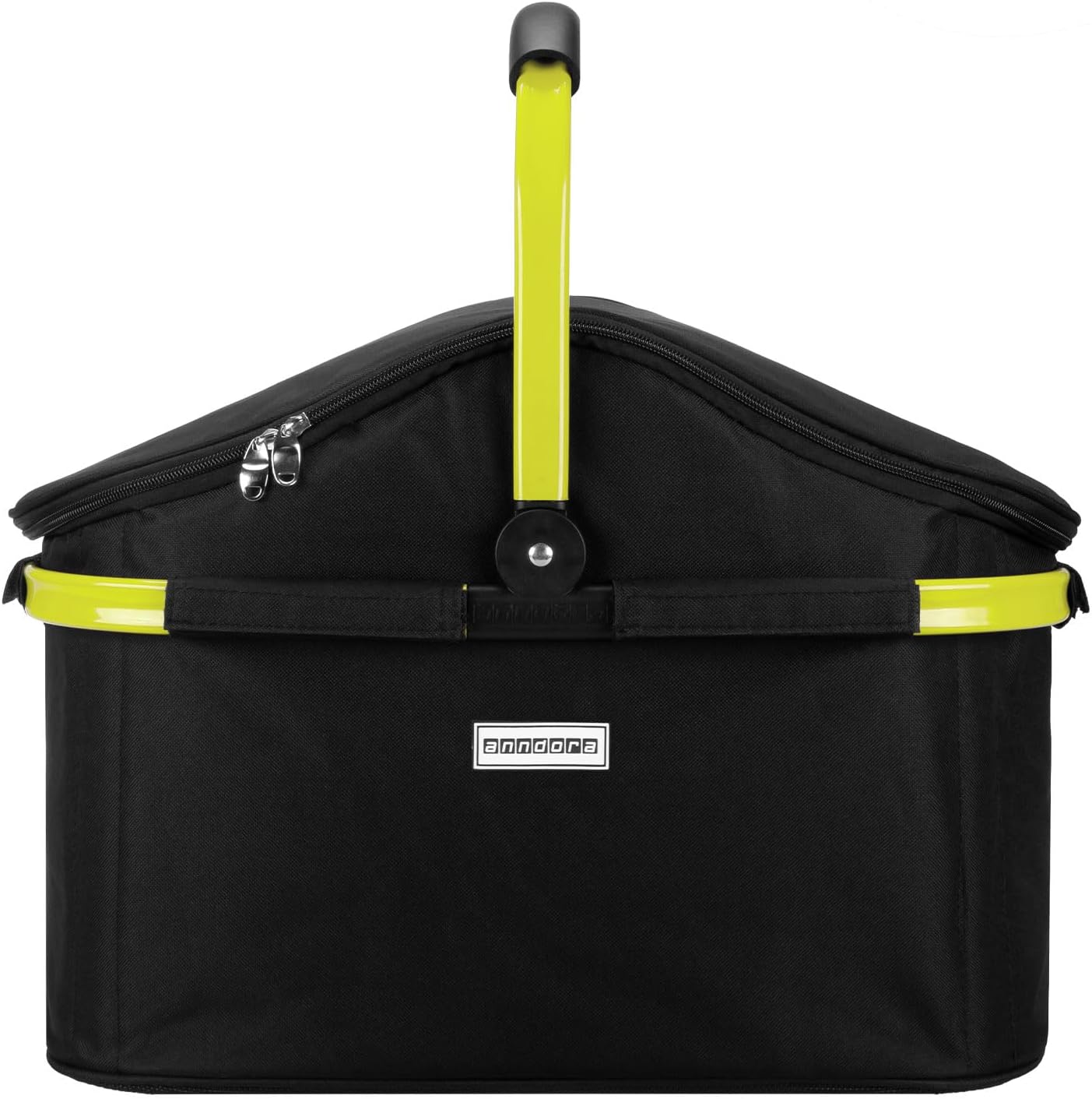 Iso-Einkaufskorb, Iso: Schwarz Rahmen Limette