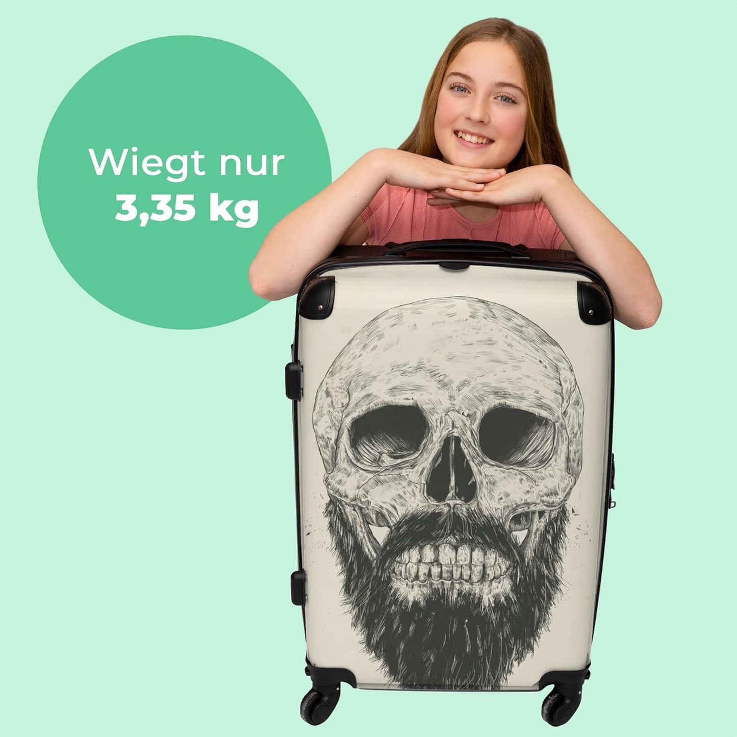 Grosser Reisekoffer mit 4 Rollen (90 Liter)