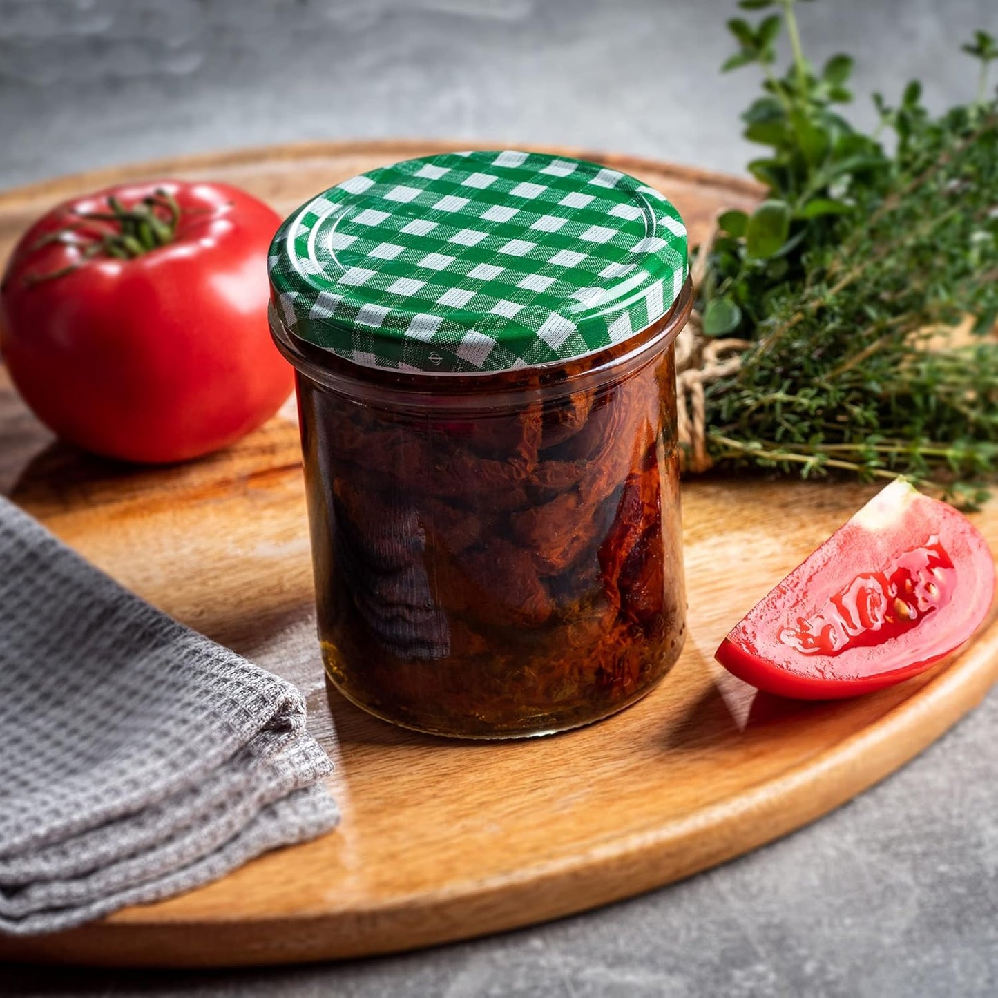 Marmeladengläser mit Schraubdeckel, Köchin 50 Stück
