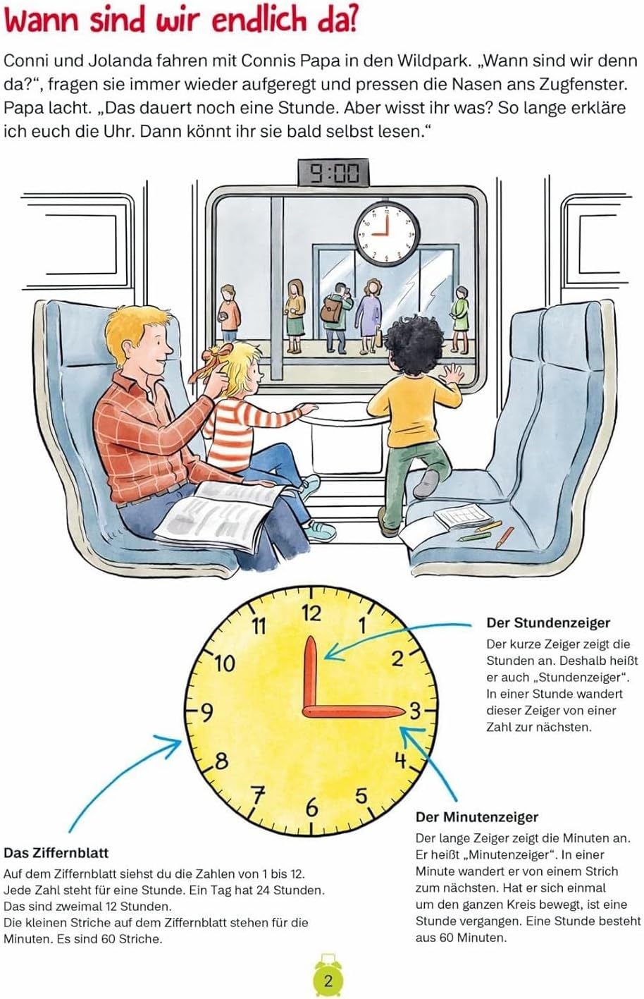 Kinderwecker mit Buch "Conni Die Uhrzeit", Weiss Conni
