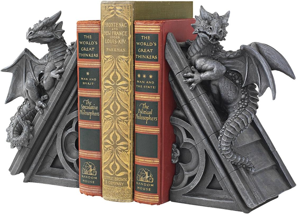 Buchstützen-Set gotischer Schlossdrache, Einzelbett
