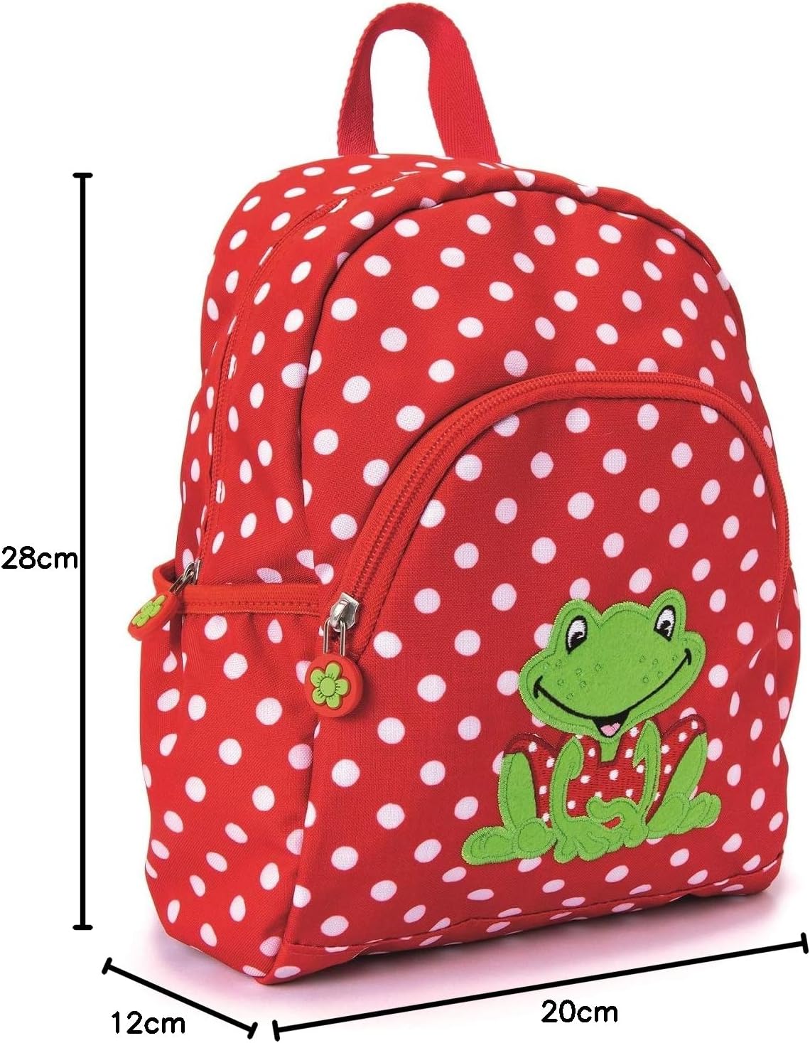 4-teiliges Kindergartenrucksack-Set, Frosch - Rot Rucksack-Set