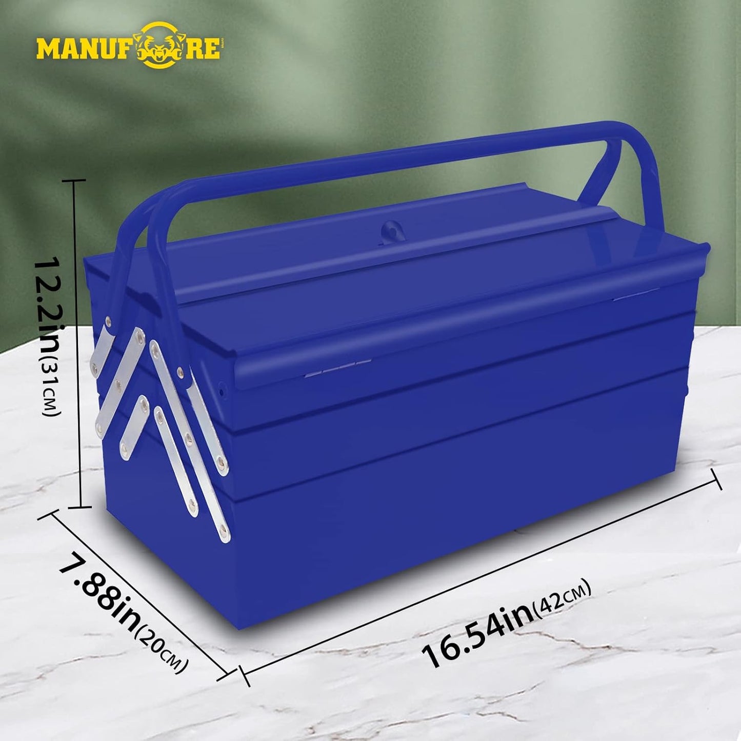 Werkzeugkoffer mit Zahlenschloss, 16.5'' x 8.5'' x 8''BLUE