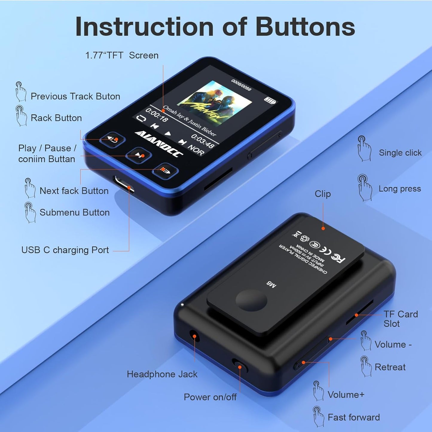 Sportlicher MP3-Player, Violett