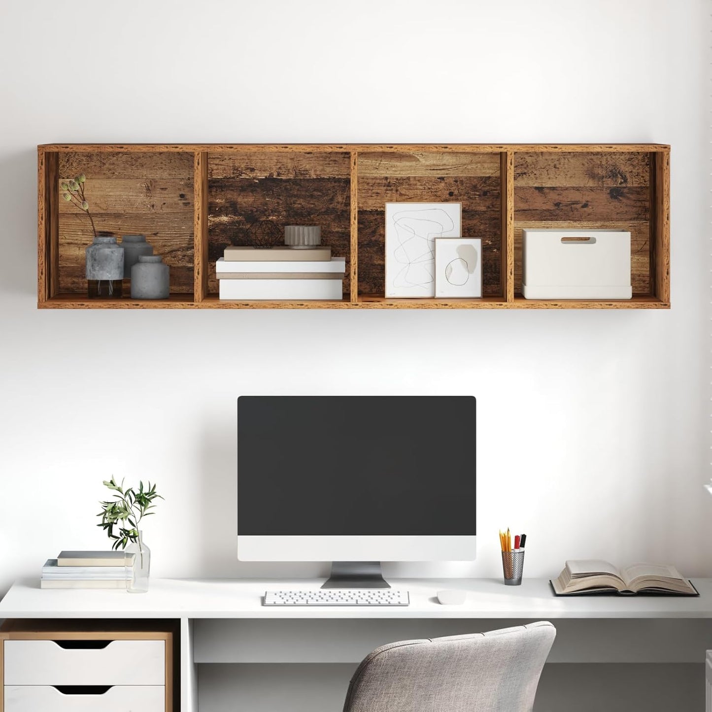 TV-Schrank mit Regal aus Altholz, 142.5 cm Altholz