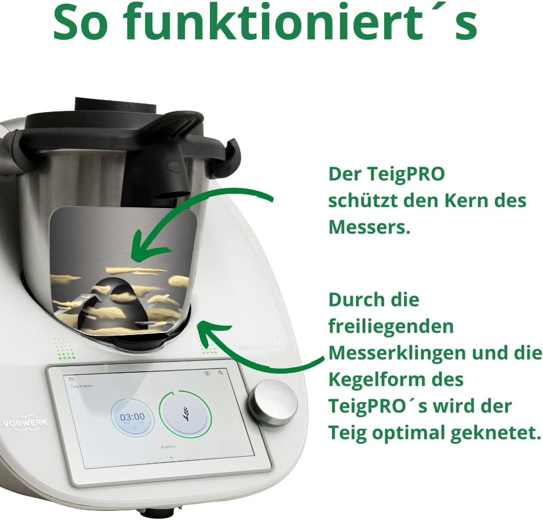 TeigPro Messerschutz / Teigrestevermeider für Thermomix TM5,TM6,TM7, Anthrazit-grau