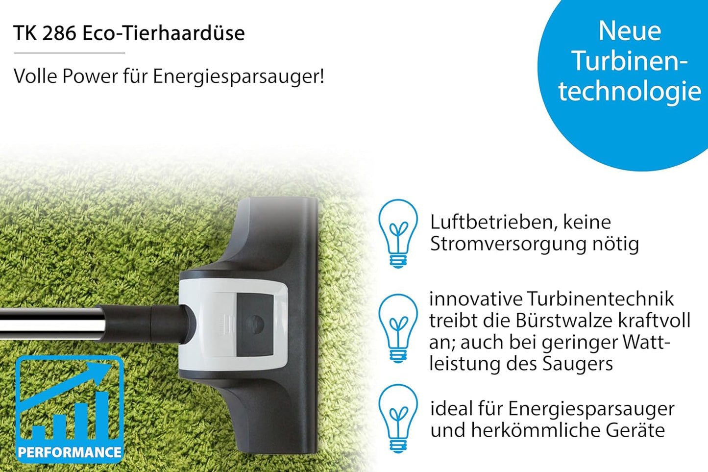 TK 286 Eco-Tierhaar Turbobürste