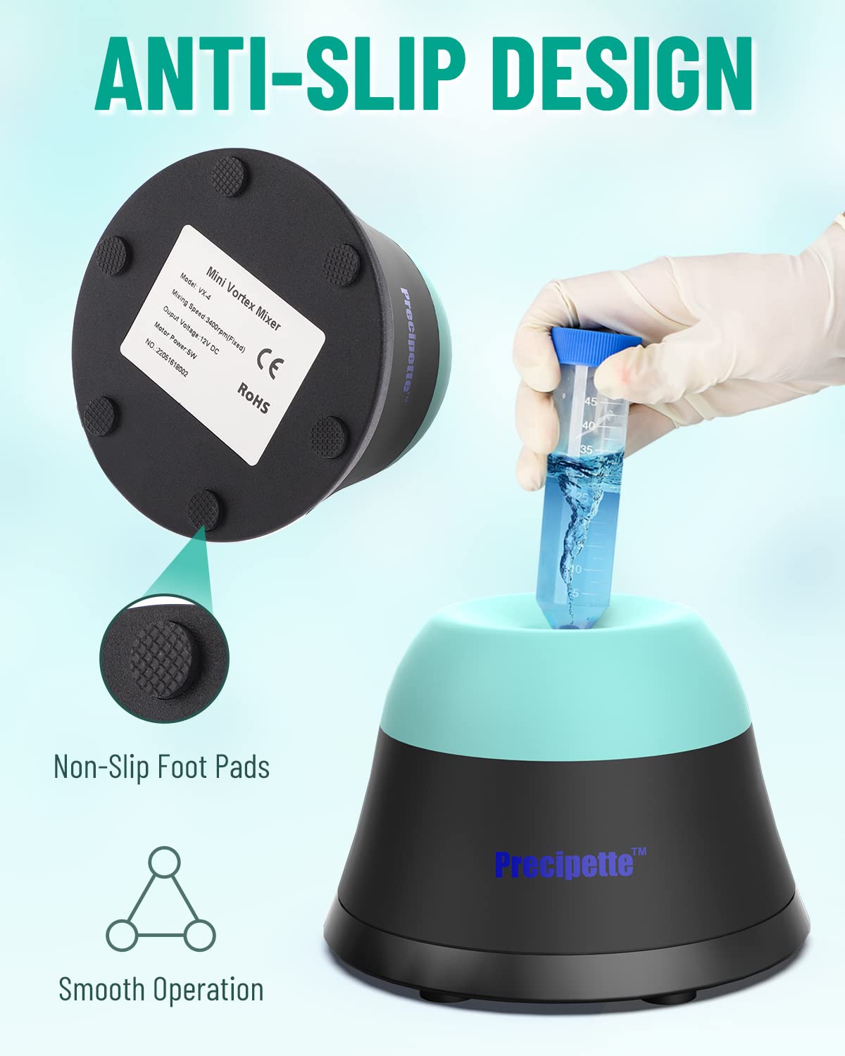 Mini Vortex Mixer Schüttler 3000 U/min für Farben und Kleber, Grün