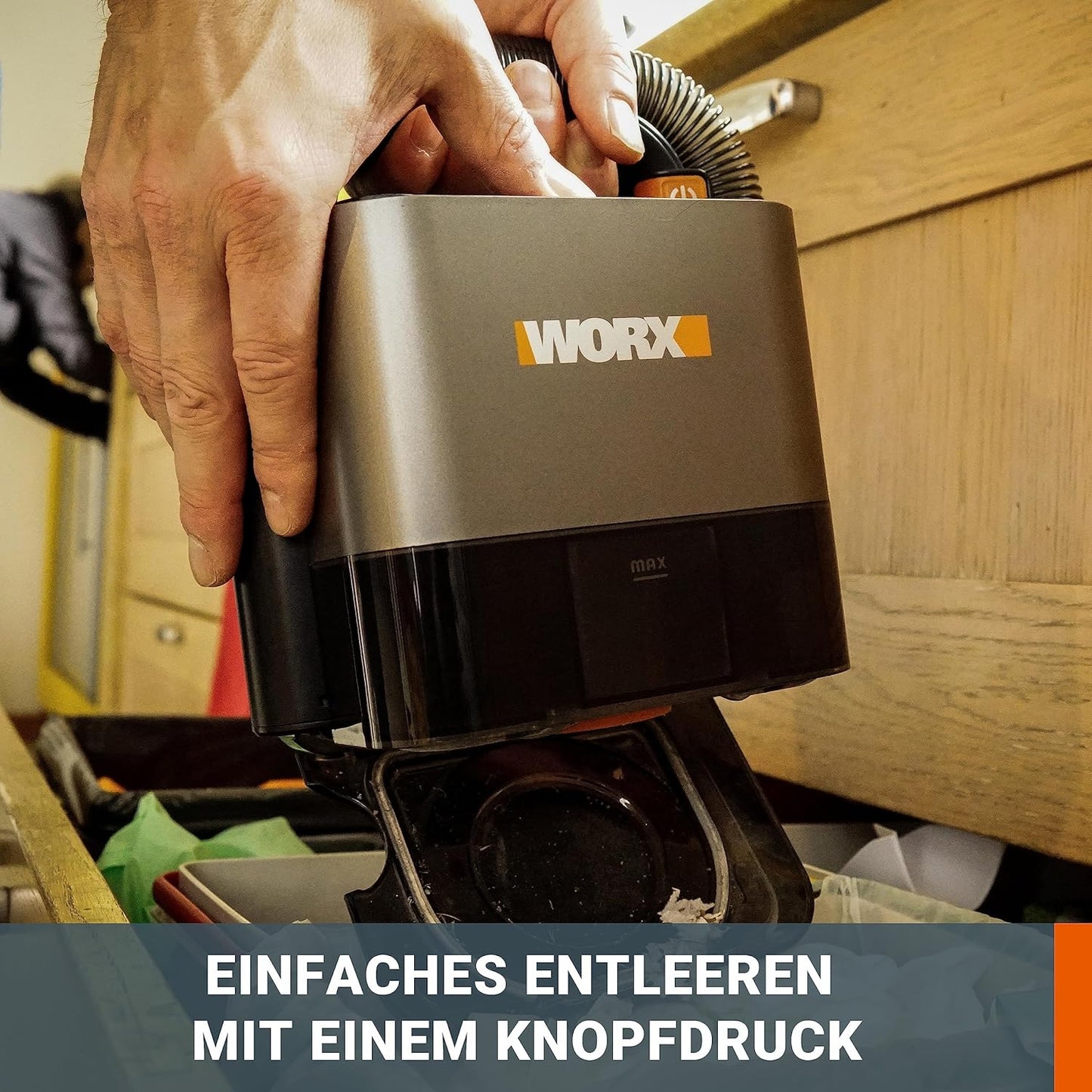 Cube Vac 20V WX030.9 Handstaubsauger ohne Akku/Ladegerät, Single Modern