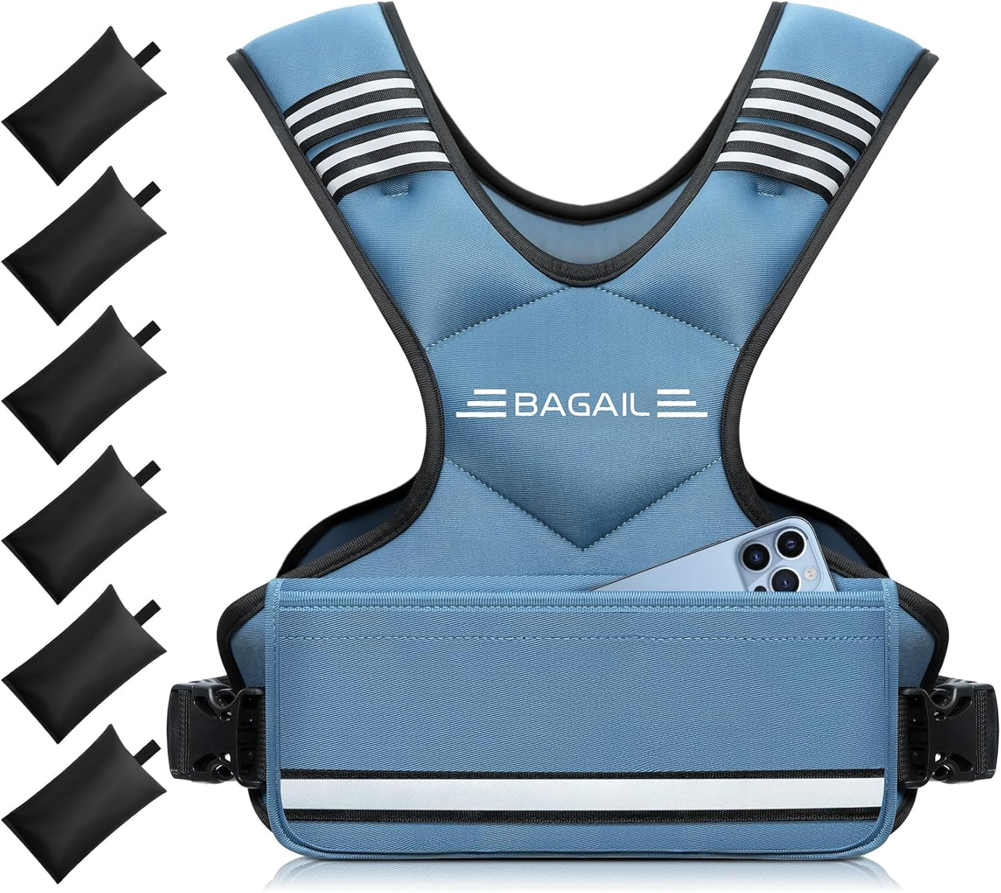 Einstellbare Gewichtsweste, Blau 5.5-8.2kg / 12-18lb