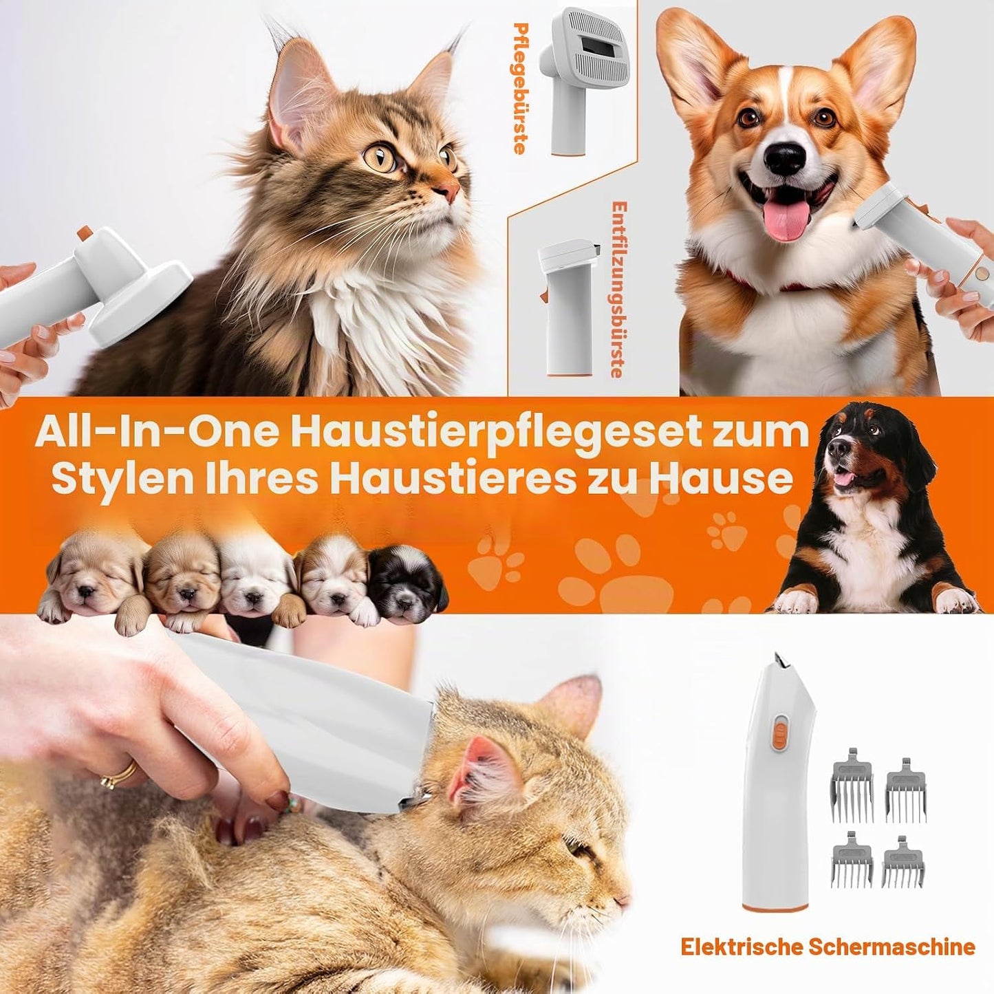 PG10 Hundeschermaschine mit Staubsauger