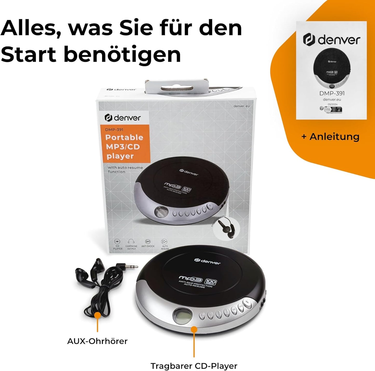 Tragbarer CD-Player DMP-391