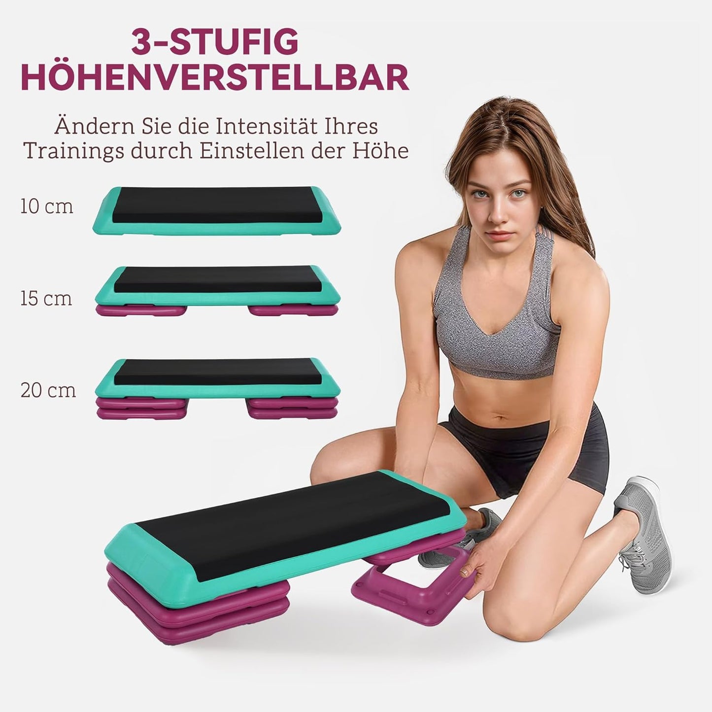 Höhenverstellbarer Fitness Stepper