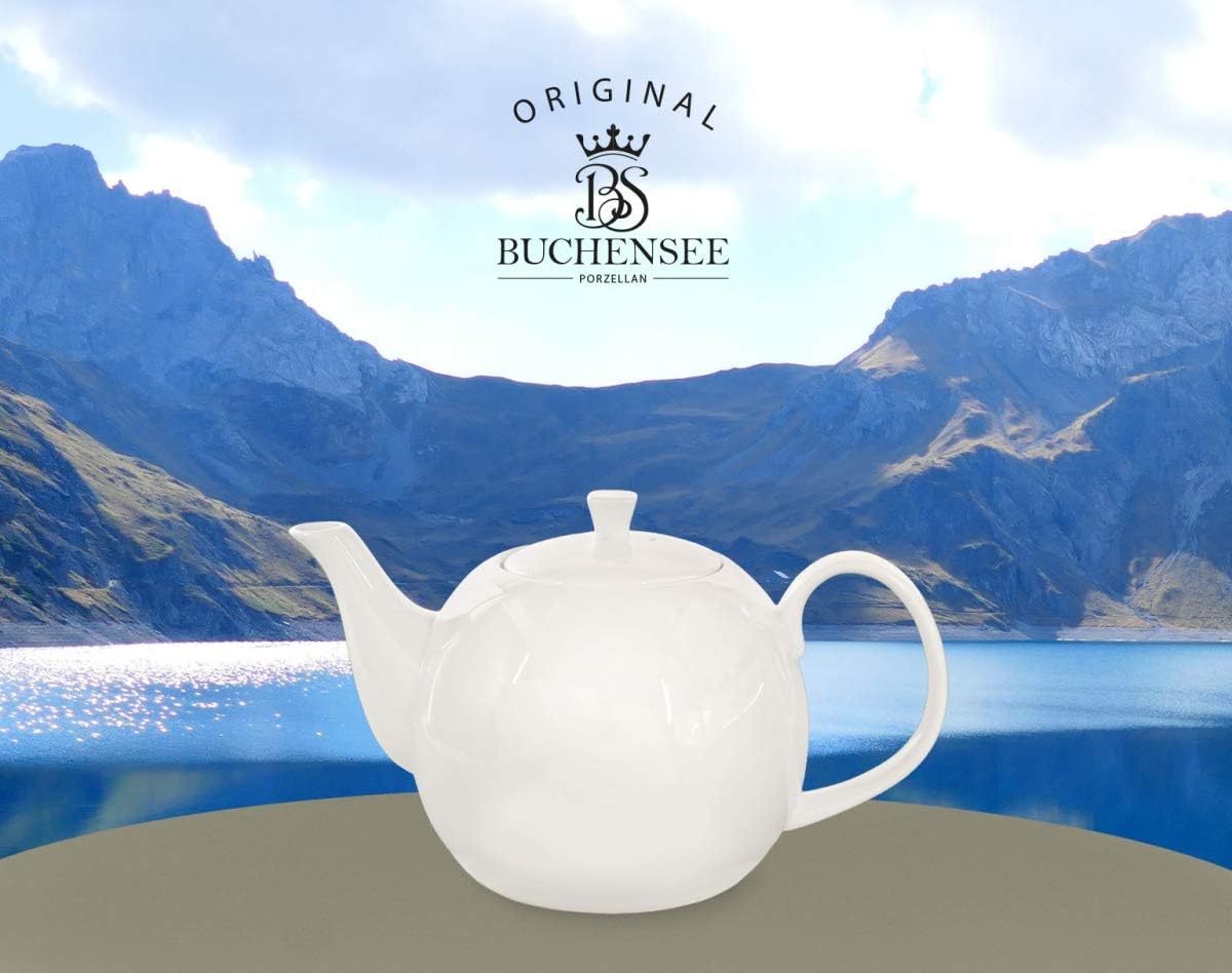 Porzellan-Teekanne, 1500 ml Weiß