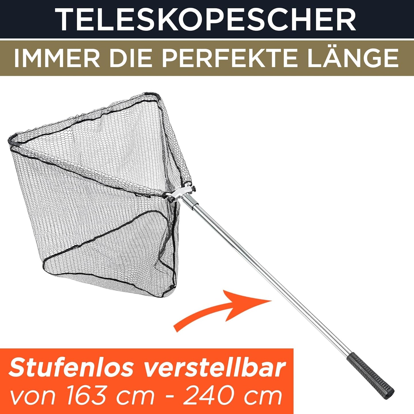 Kescher mit Hammerkopf, 240.0 Zentimeter