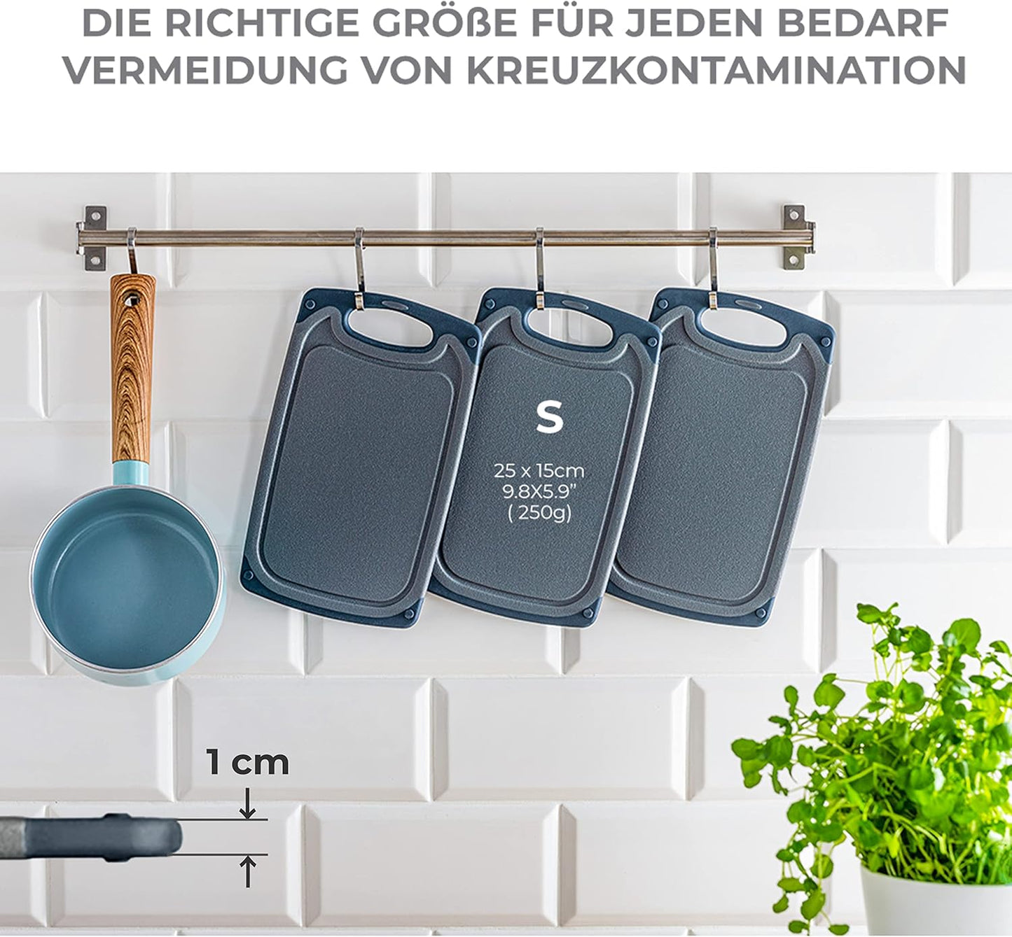 6-teiliges Frühstücksbrettchen-Set mit Saftrille, Marmoroptik Weiss, 6 Stück - Marmorweiss