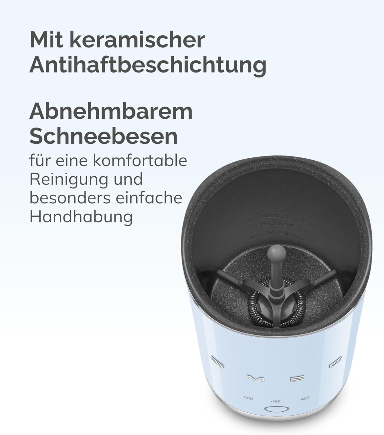Elektrischer Milchaufschäumer MFF02WHEU, Weiss