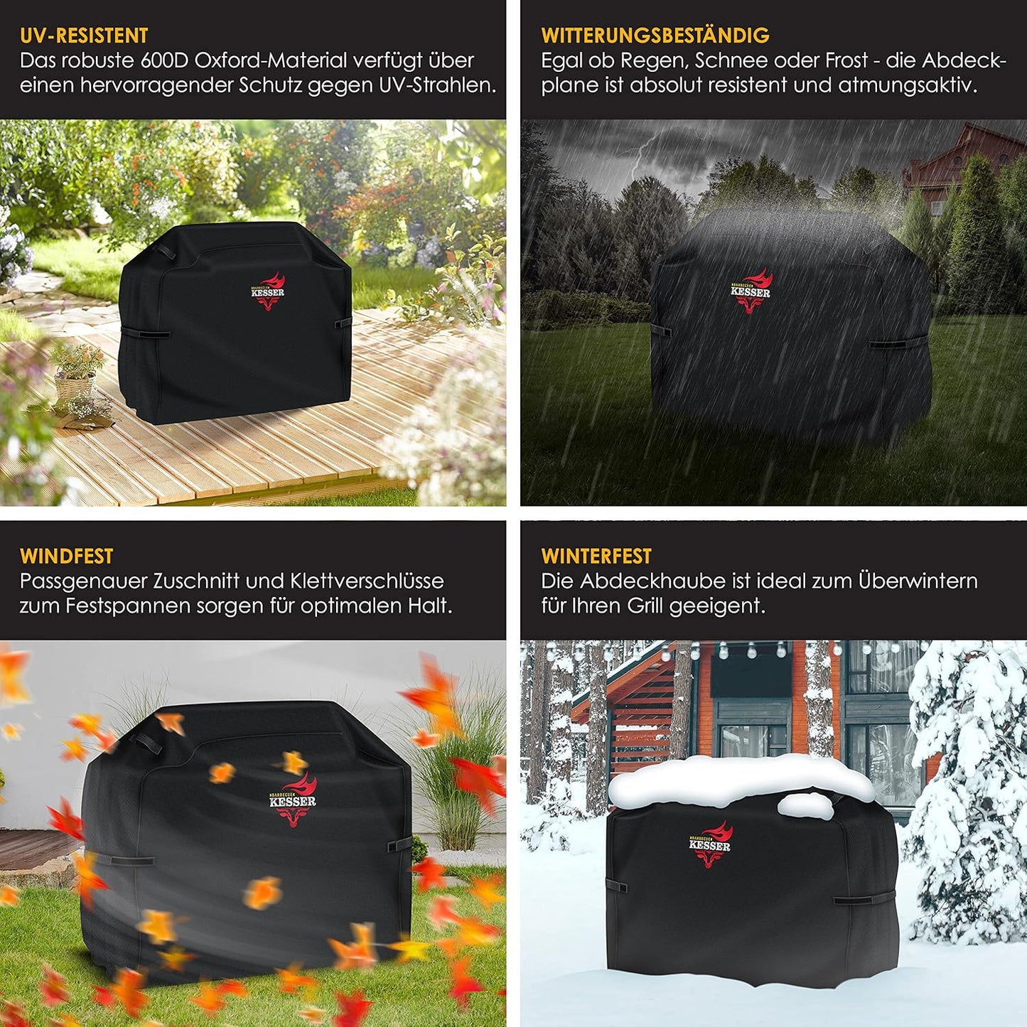 BBQ Grillabdeckung für Gas- und Kugelgrills