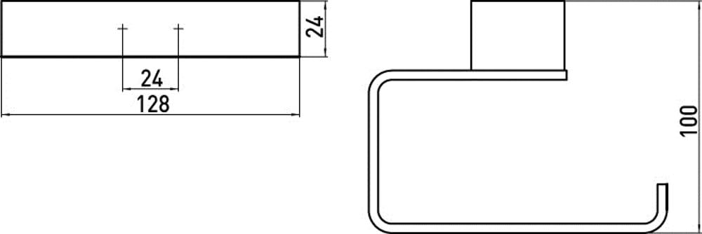 Loft Toilettenpapierhalter ohne Deckel, Sonstige Chrom