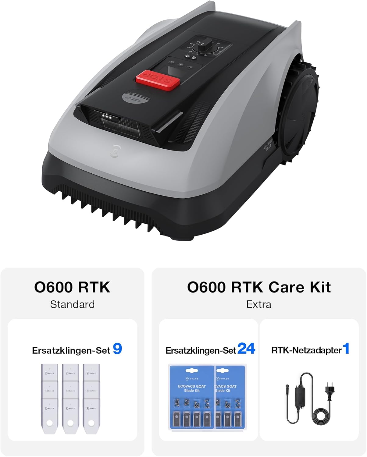 Goat O600 RTK Mähroboter mit KI-Hindernisvermeidung, O600 RTK Care Kit