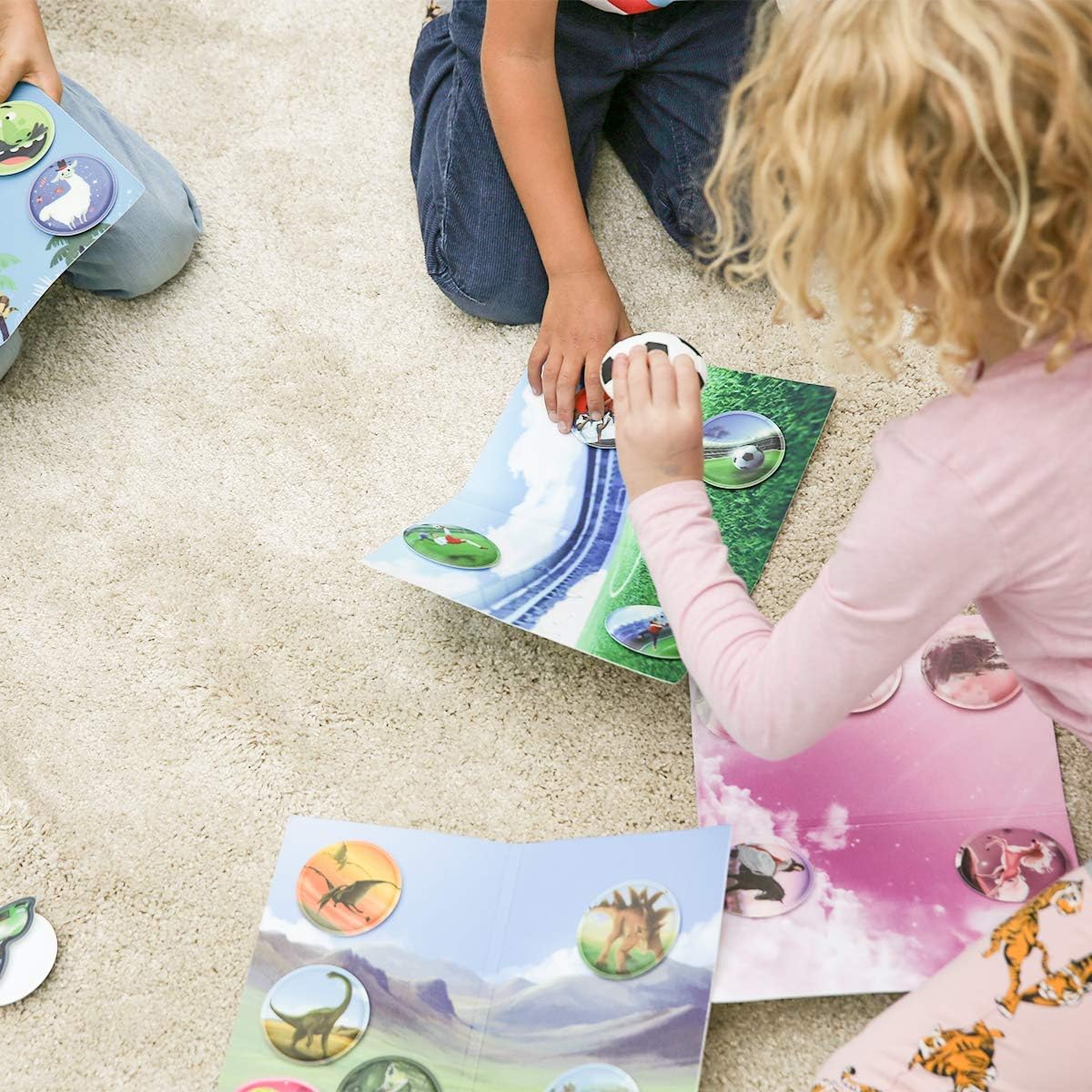 Klettie-Set mit Wildpferde-Motiven, Einheitsgrösse Wilde Pferde - Bunt