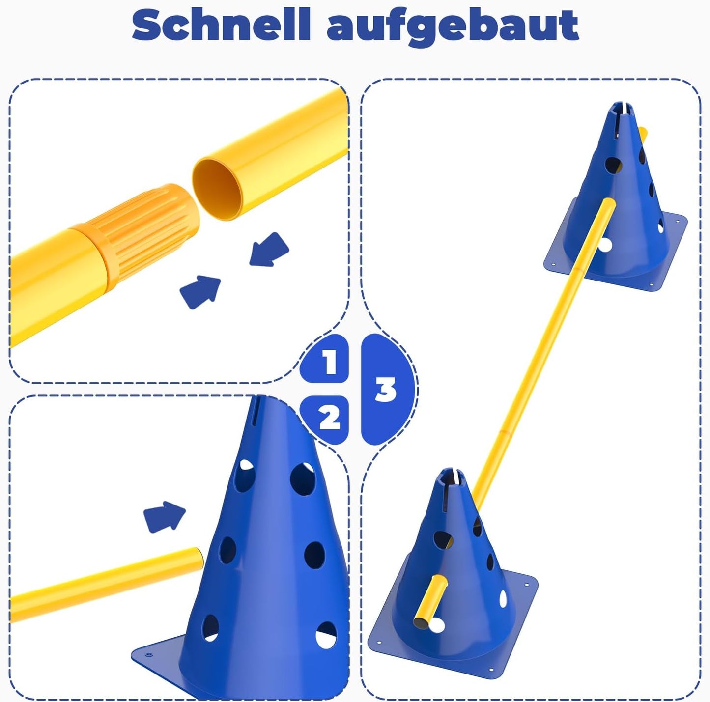 Agility Hürdenset, höhenverstellbar, 30 Stück