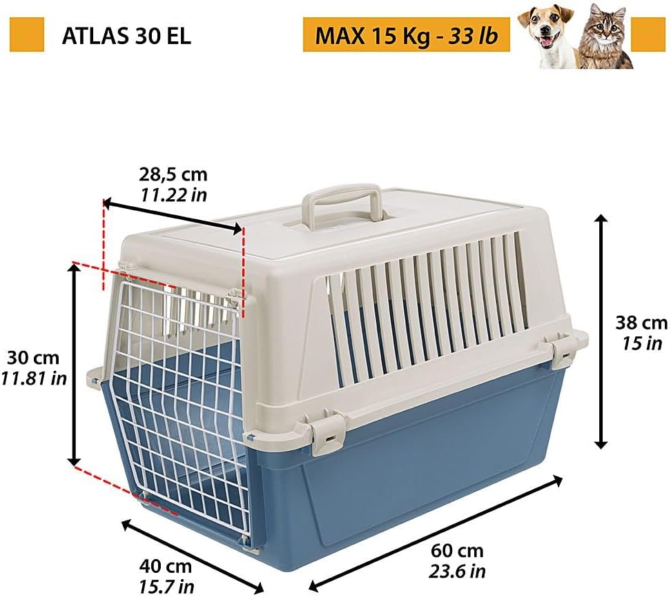 Transportbox Atlas 30 EL, 1 Tür L 60 x B 40 x H 38 cm Schwarz