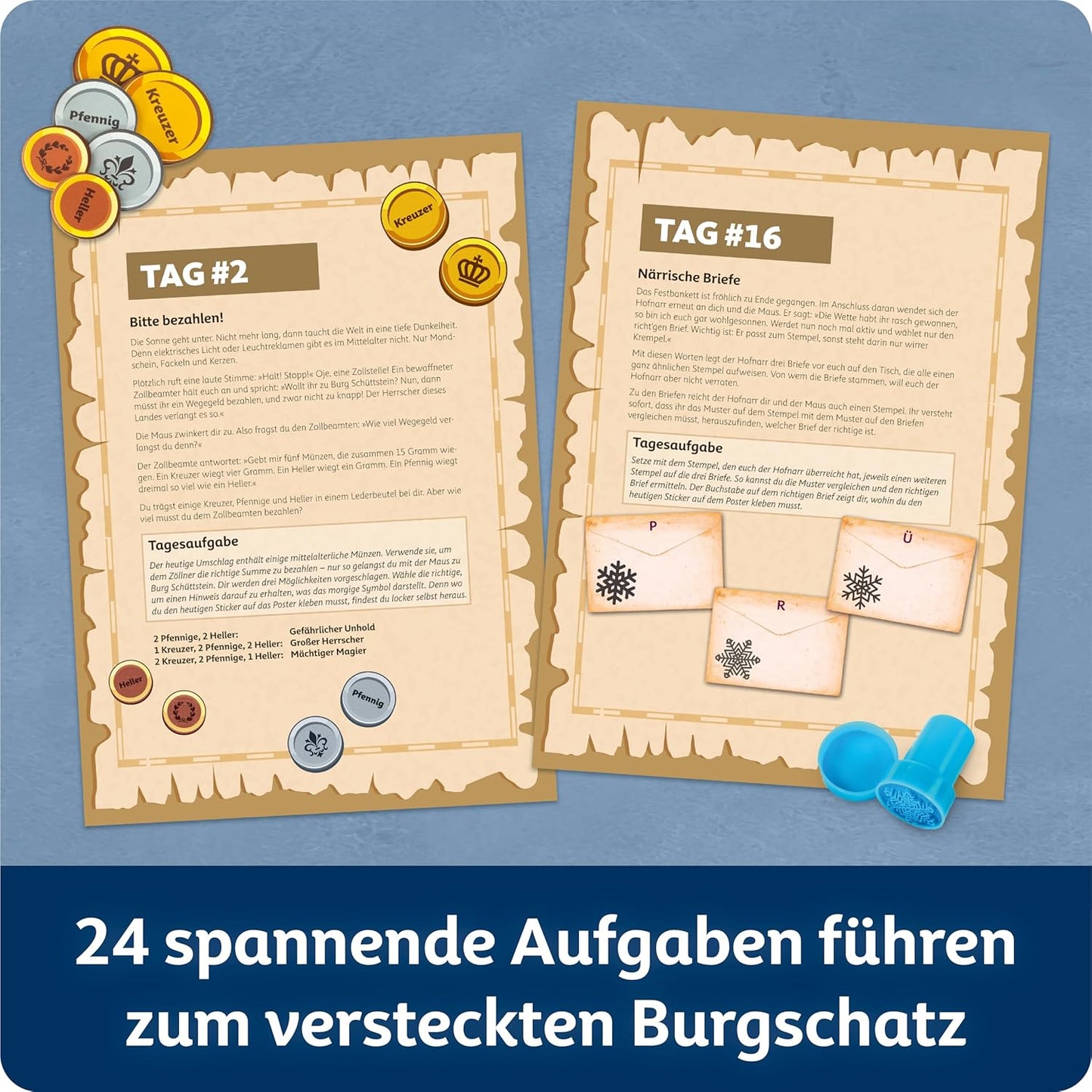 Escape Adventskalender mit der Maus: Der versteckte Burgschatz mit UV-Stift, UV-Stift