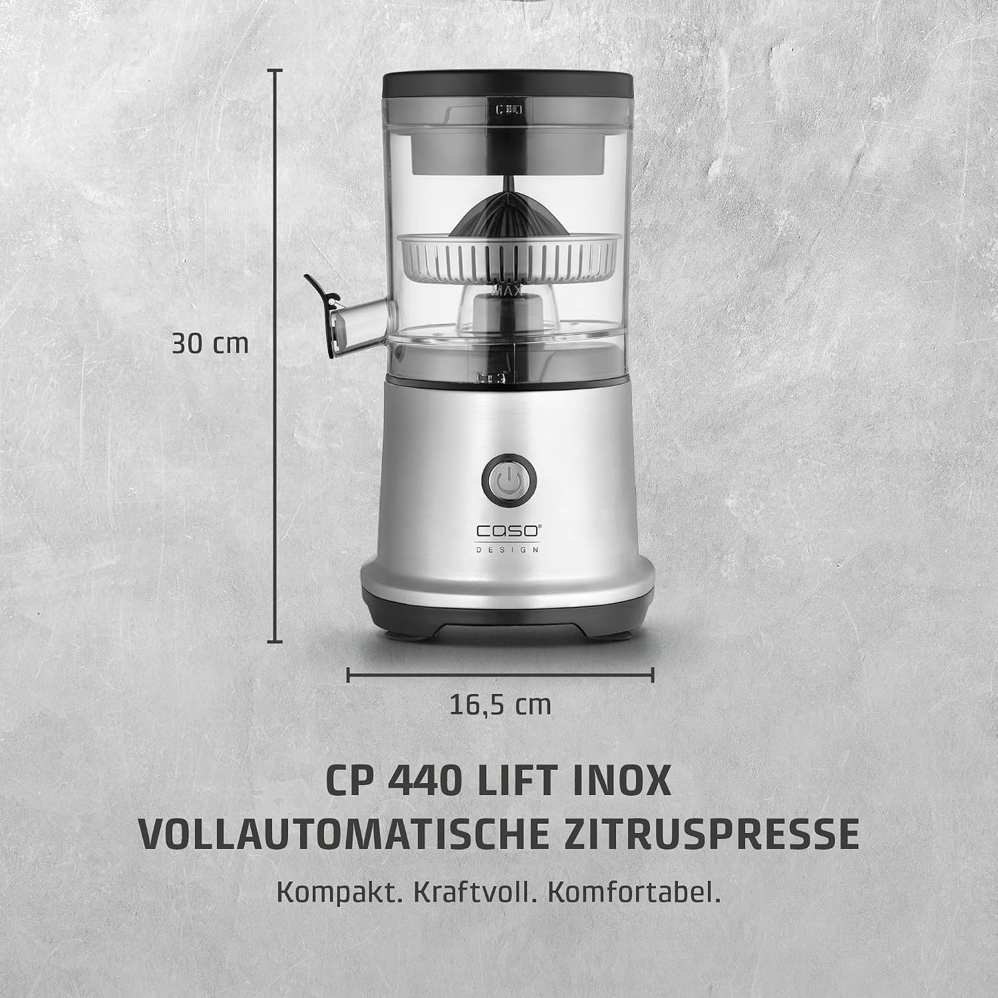 Elektrische Zitruspresse, Edelstahl