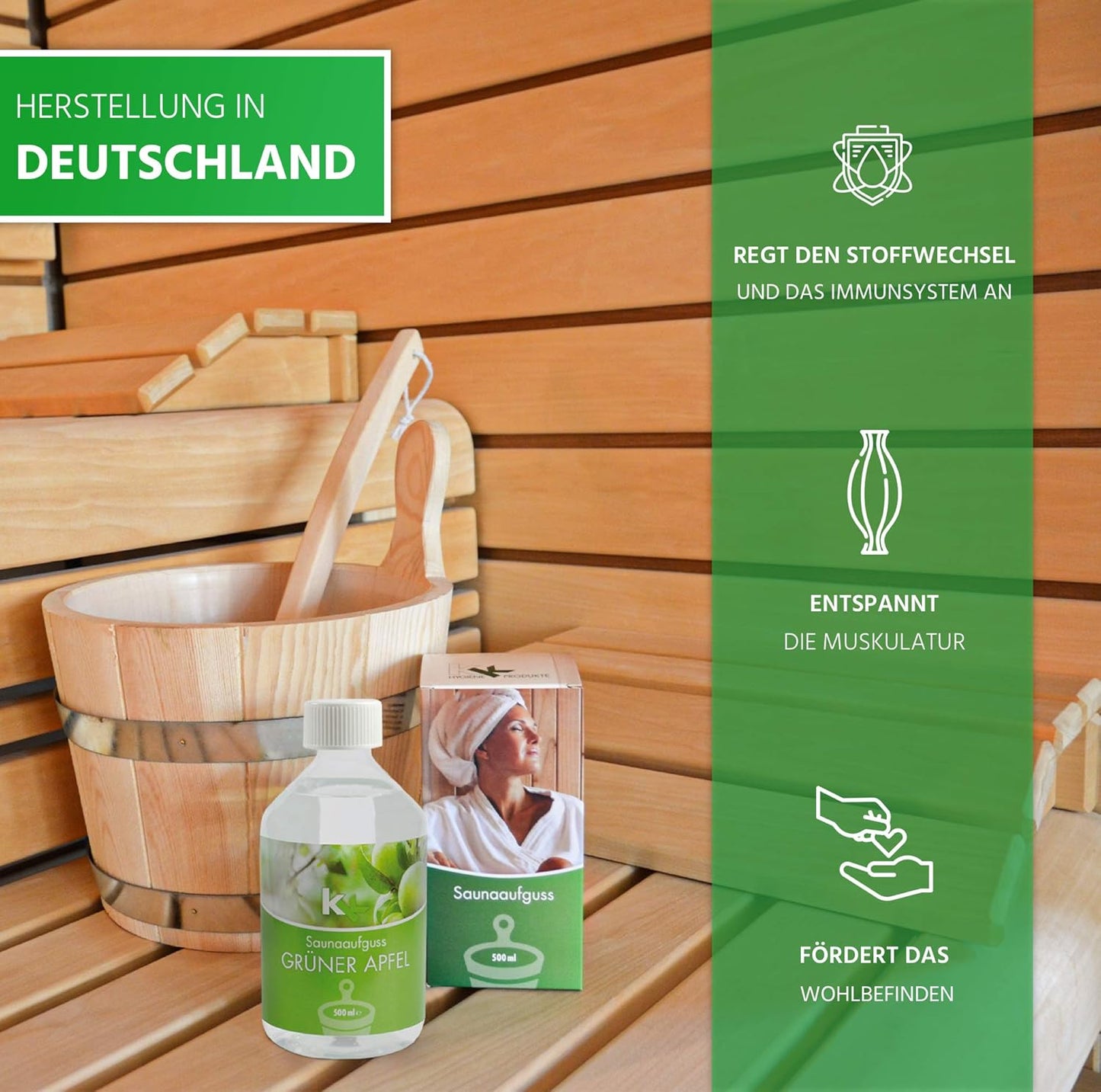 Saunaaufguss Grüner Apfel, Grüner Apfel