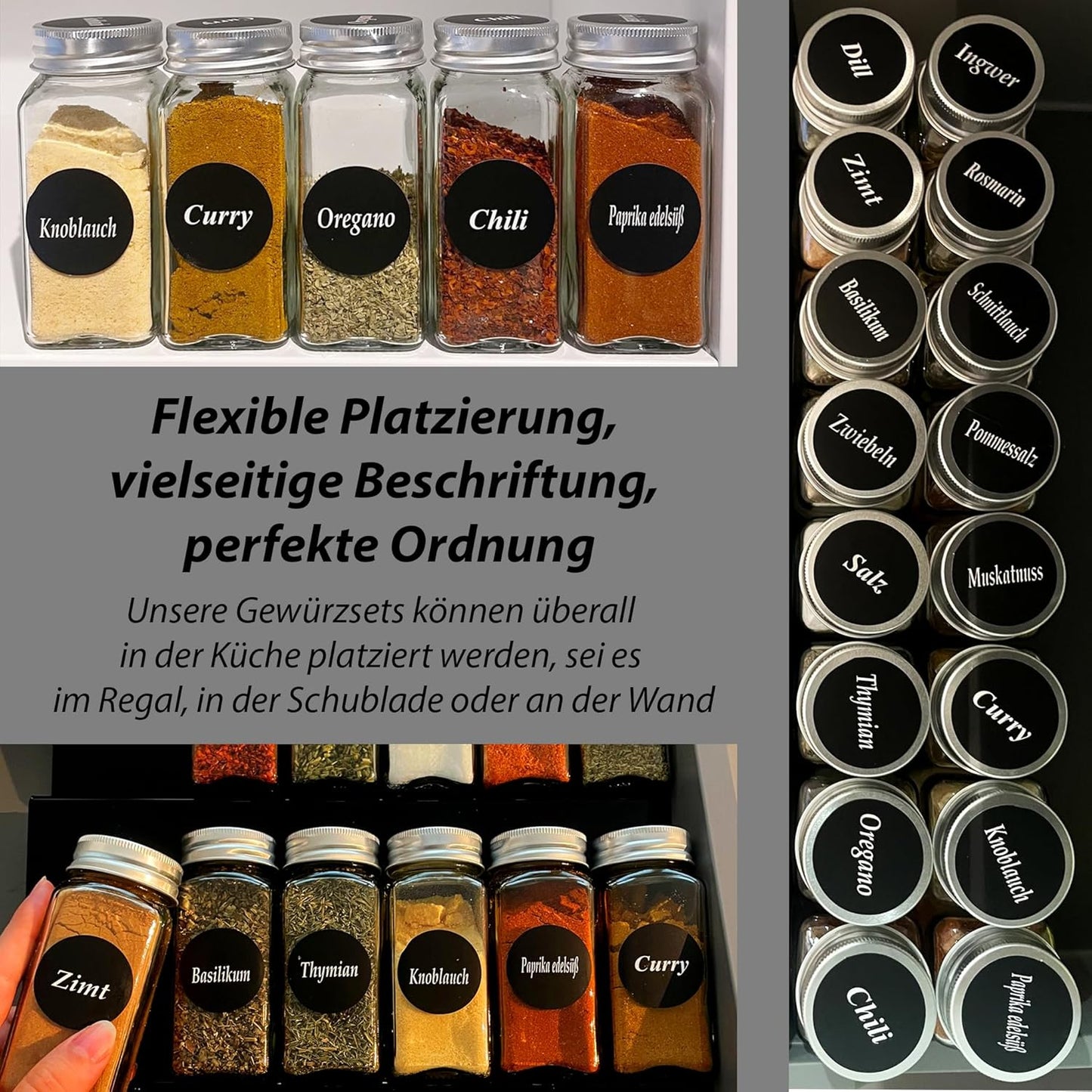 24er Gewürzgläser Set, 24